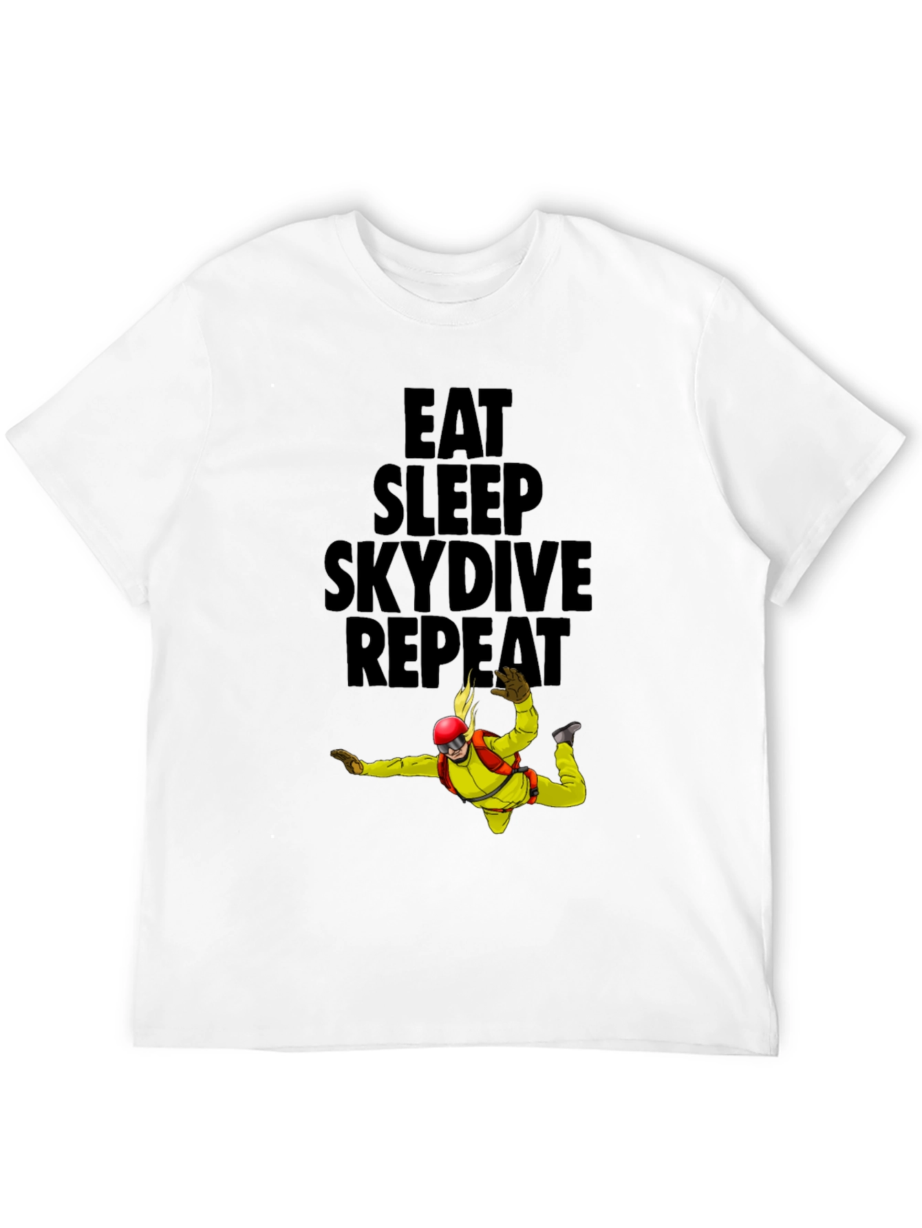 Eat Sleep Skydive Repeat Black T-Shirt
