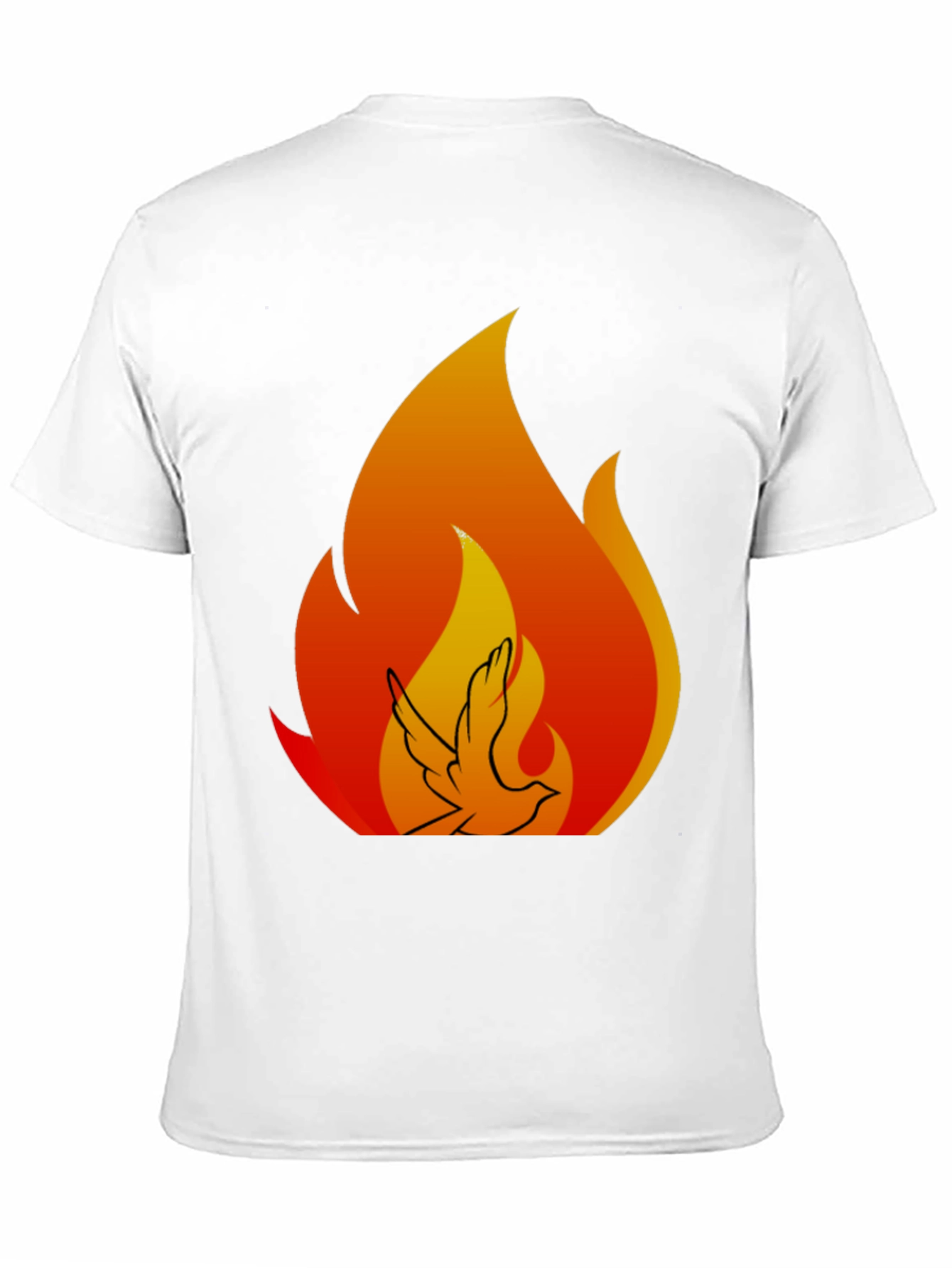 Dove Flame Graphic Tee - Black Cotton Blend