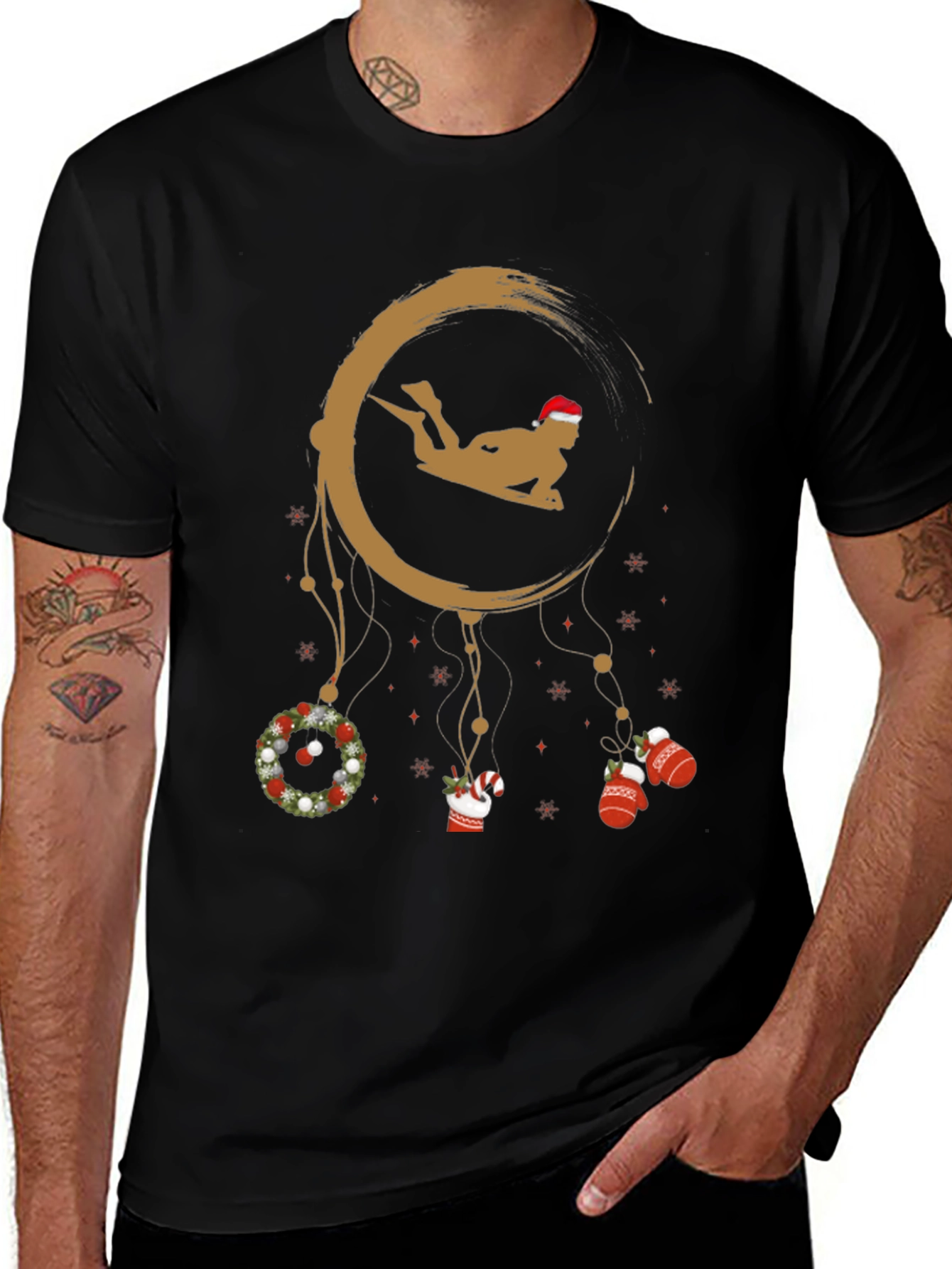 Christmas Surfer Graphic Tee
