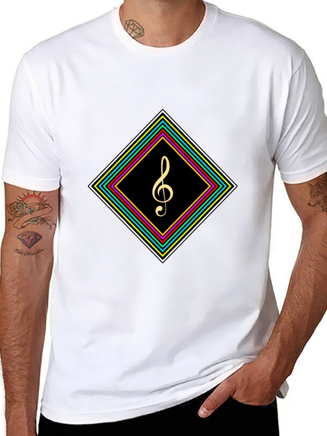 Treble Clef Graphic Tee - Retro Style