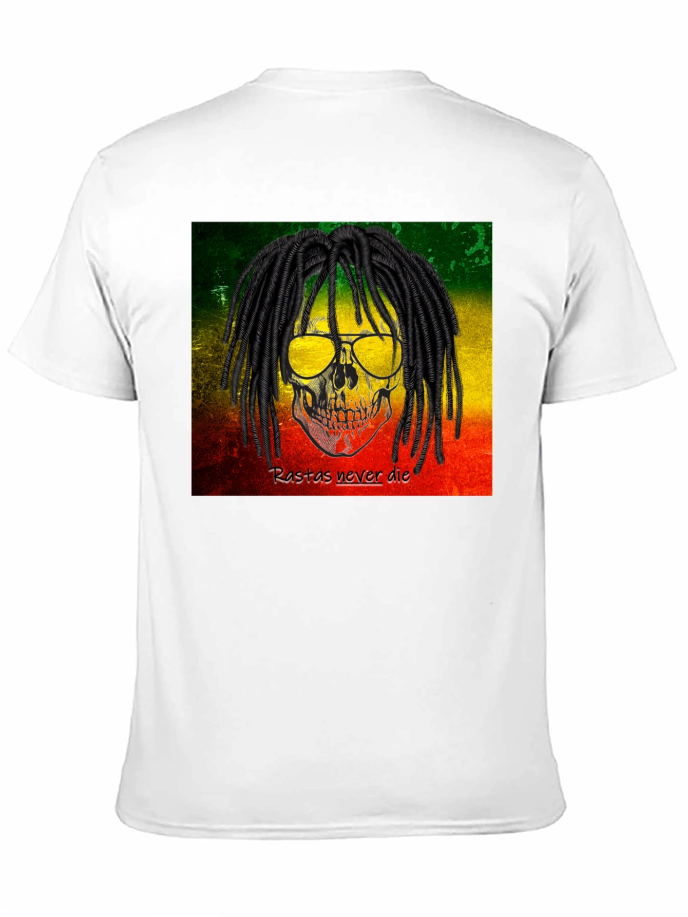 Rasta Skull Graphic Tee - Never Die
