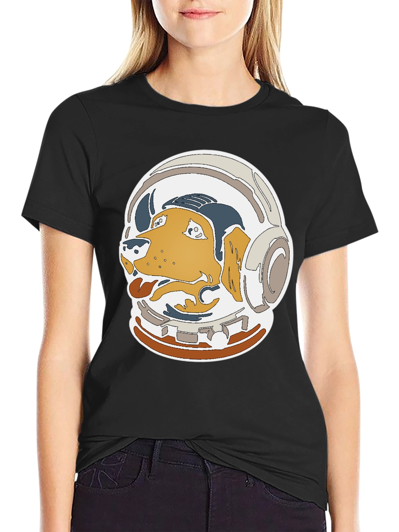 Astronaut Dog Graphic T-Shirt
