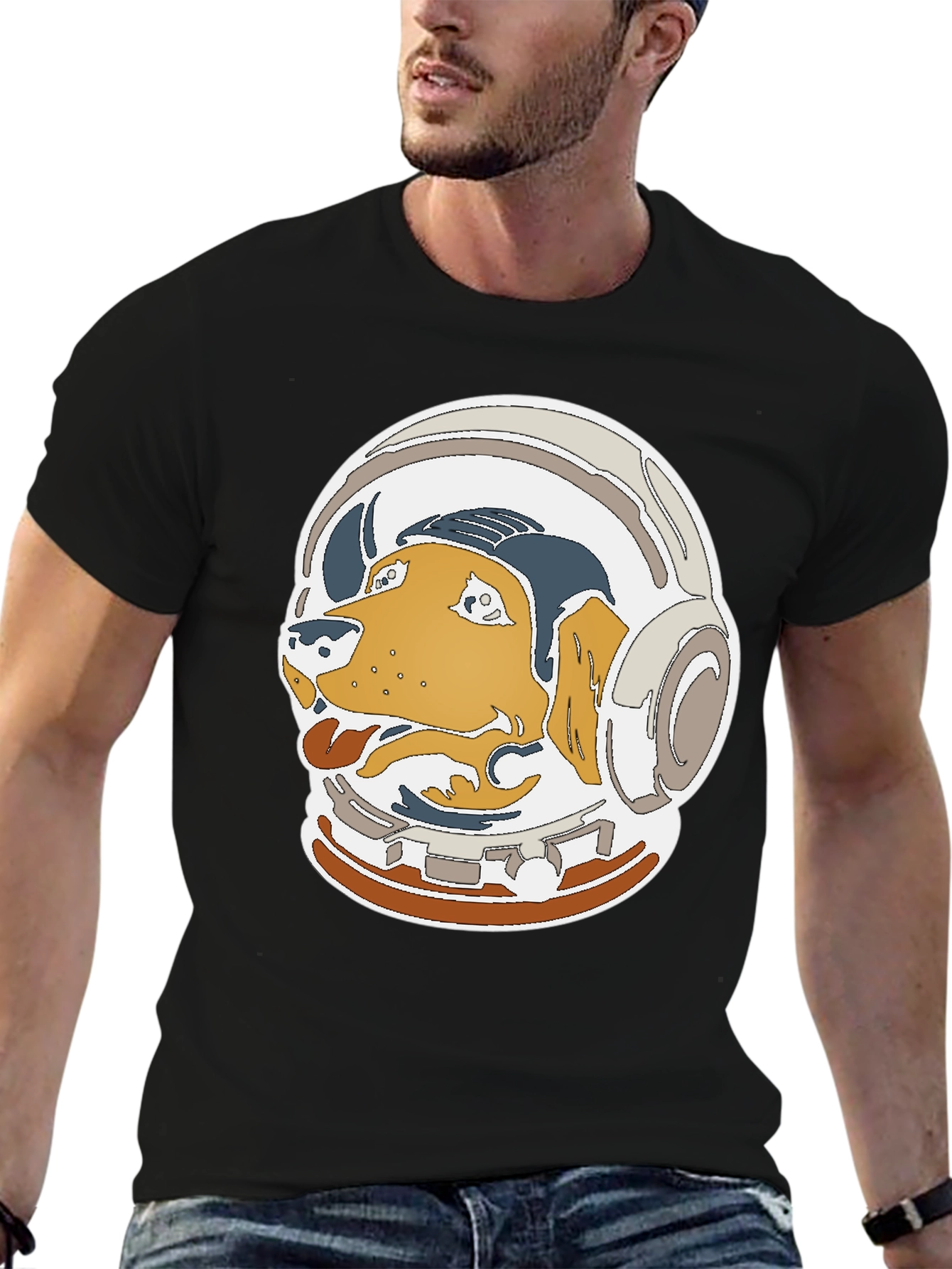 Astronaut Dog Graphic T-Shirt