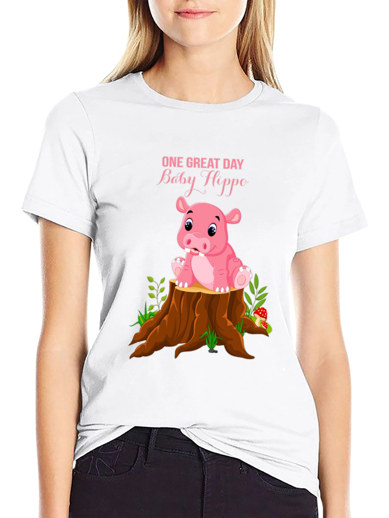 Baby Hippo Graphic T-Shirt