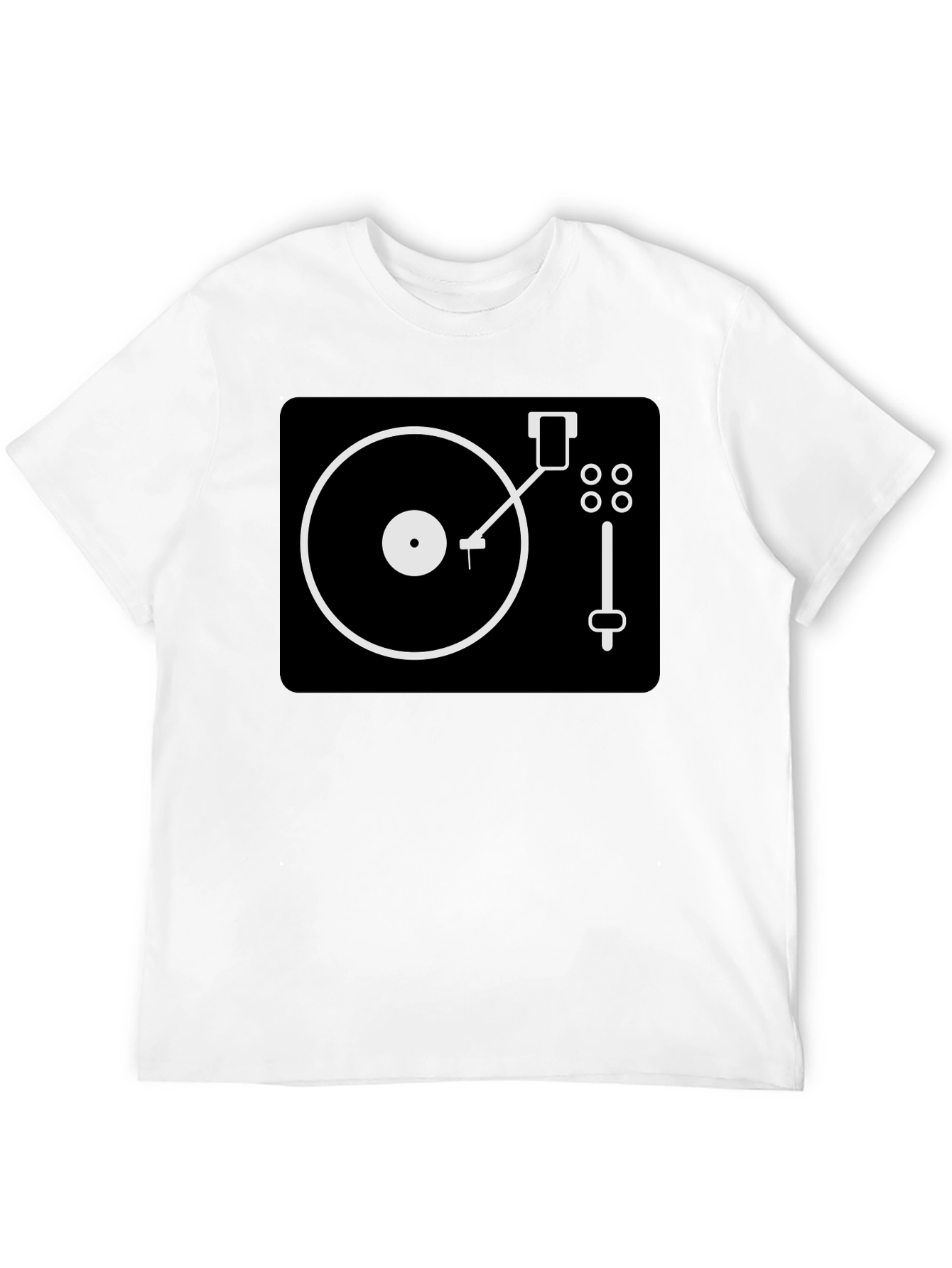 DJ Turntable Graphic Tee - Black