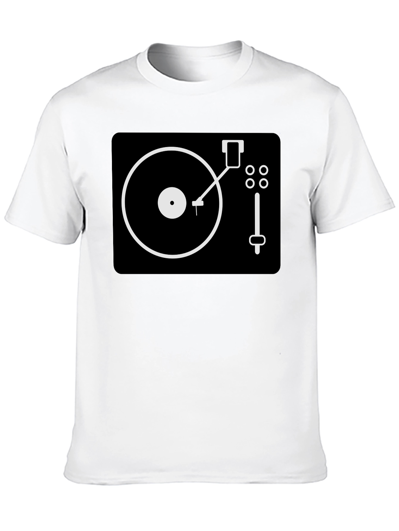 DJ Turntable Graphic Tee - Black