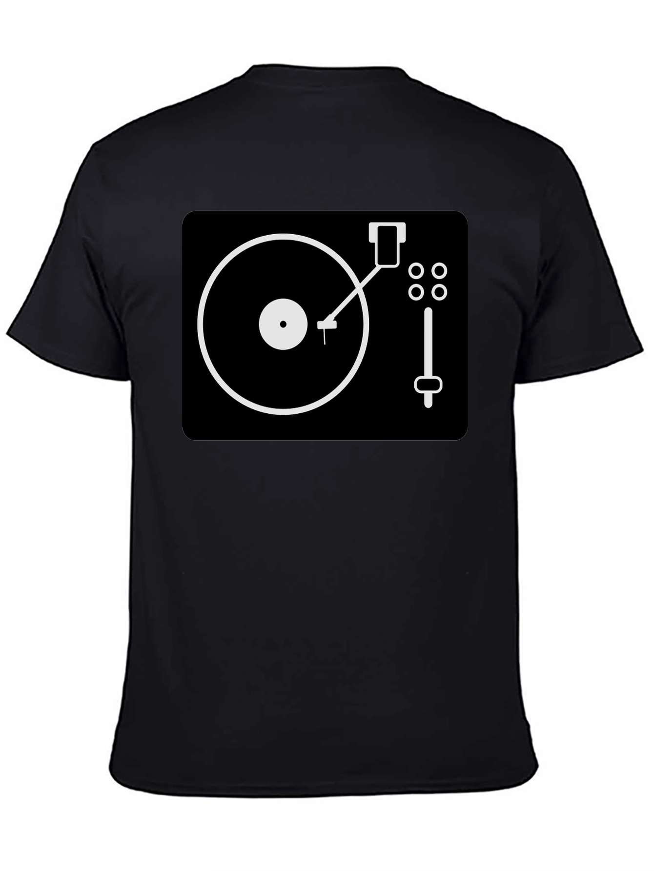 DJ Turntable Graphic Tee - Black
