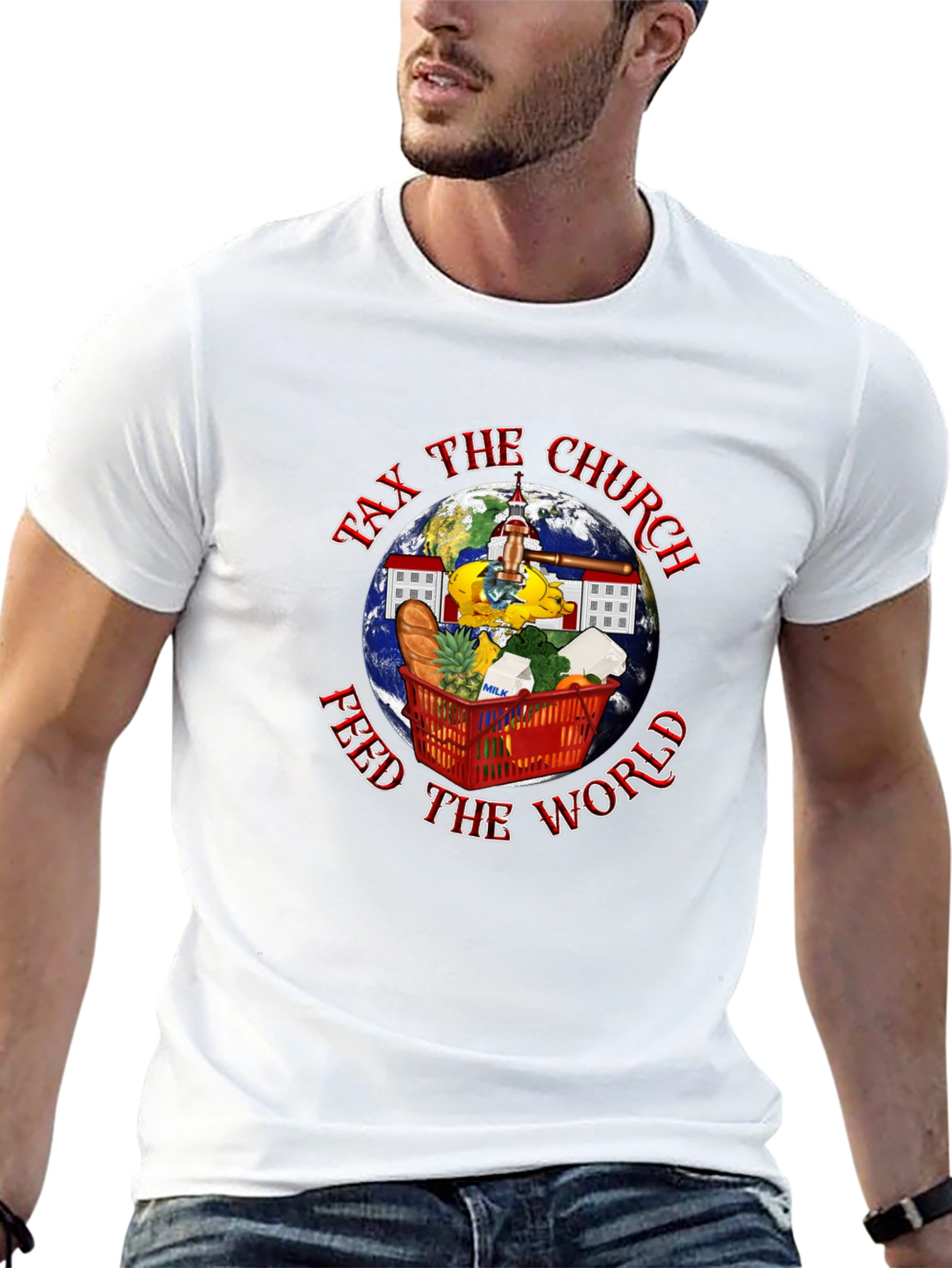 Tax the Church Feed the World Graphic Tee