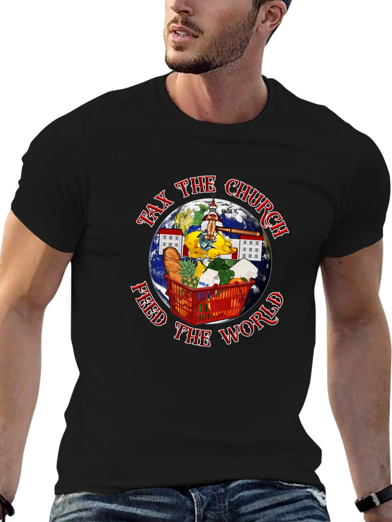 Tax the Church Feed the World Graphic Tee