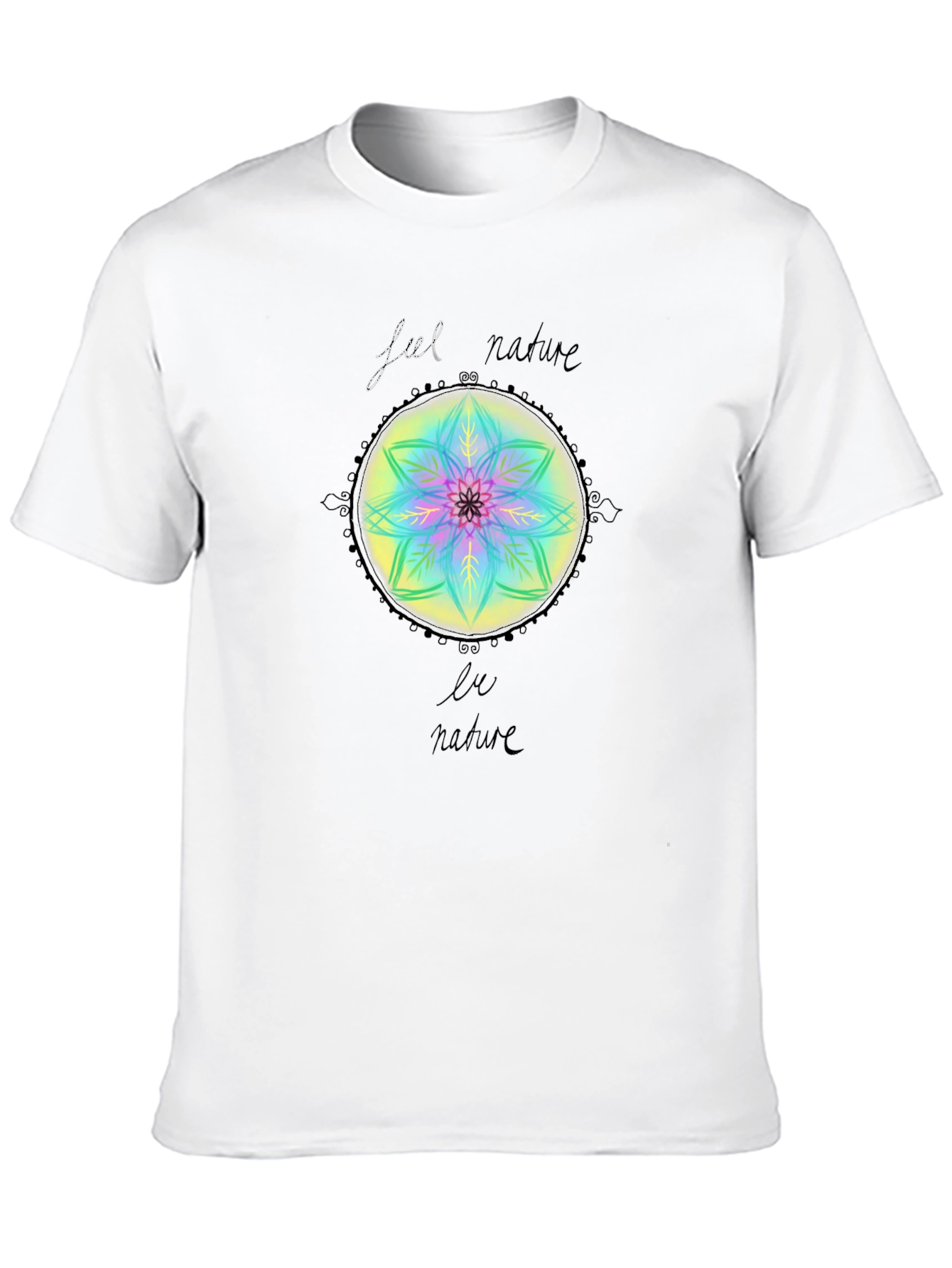 Nature Mandala Graphic Tee - Black