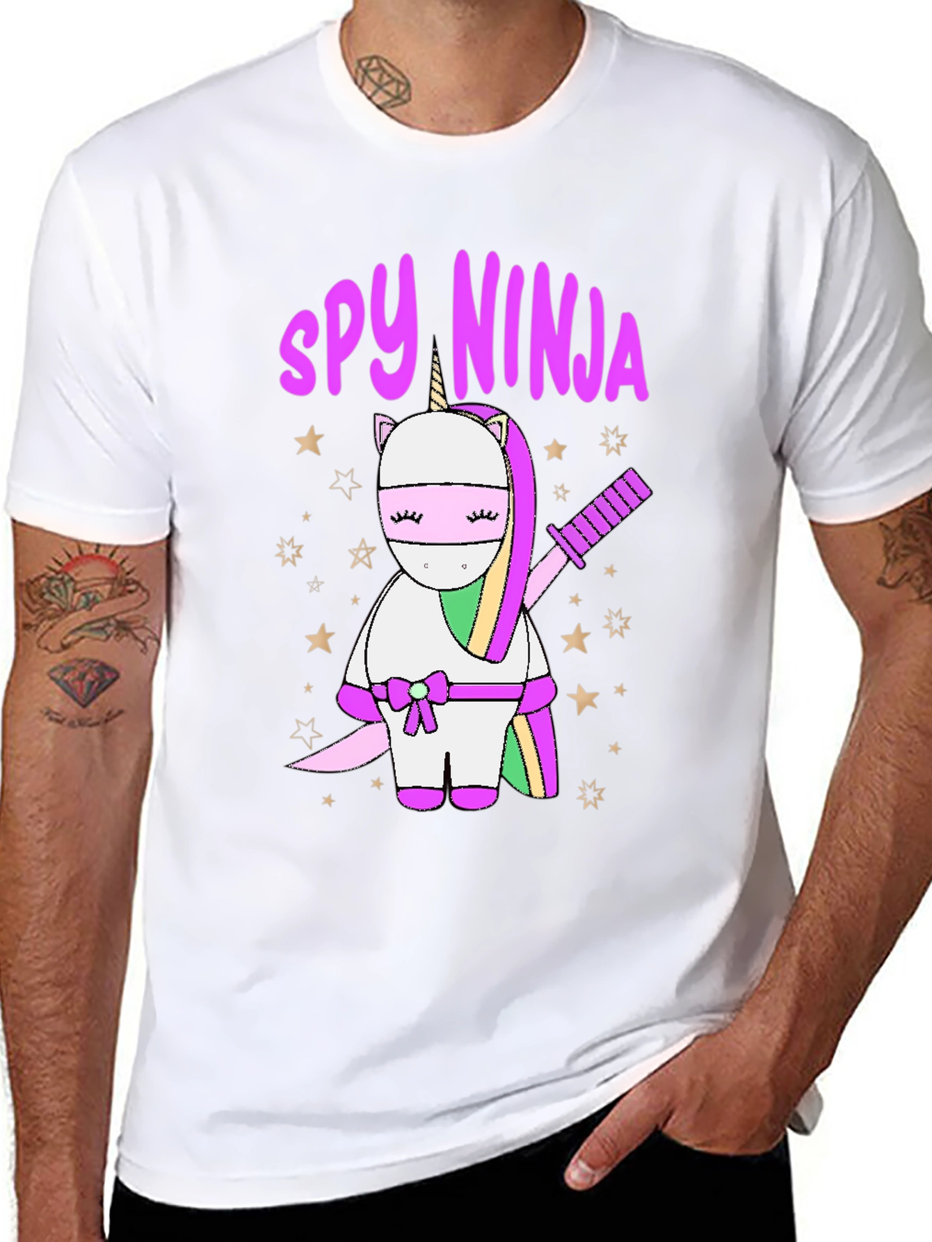 Spy Ninja Unicorn T-Shirt - Black