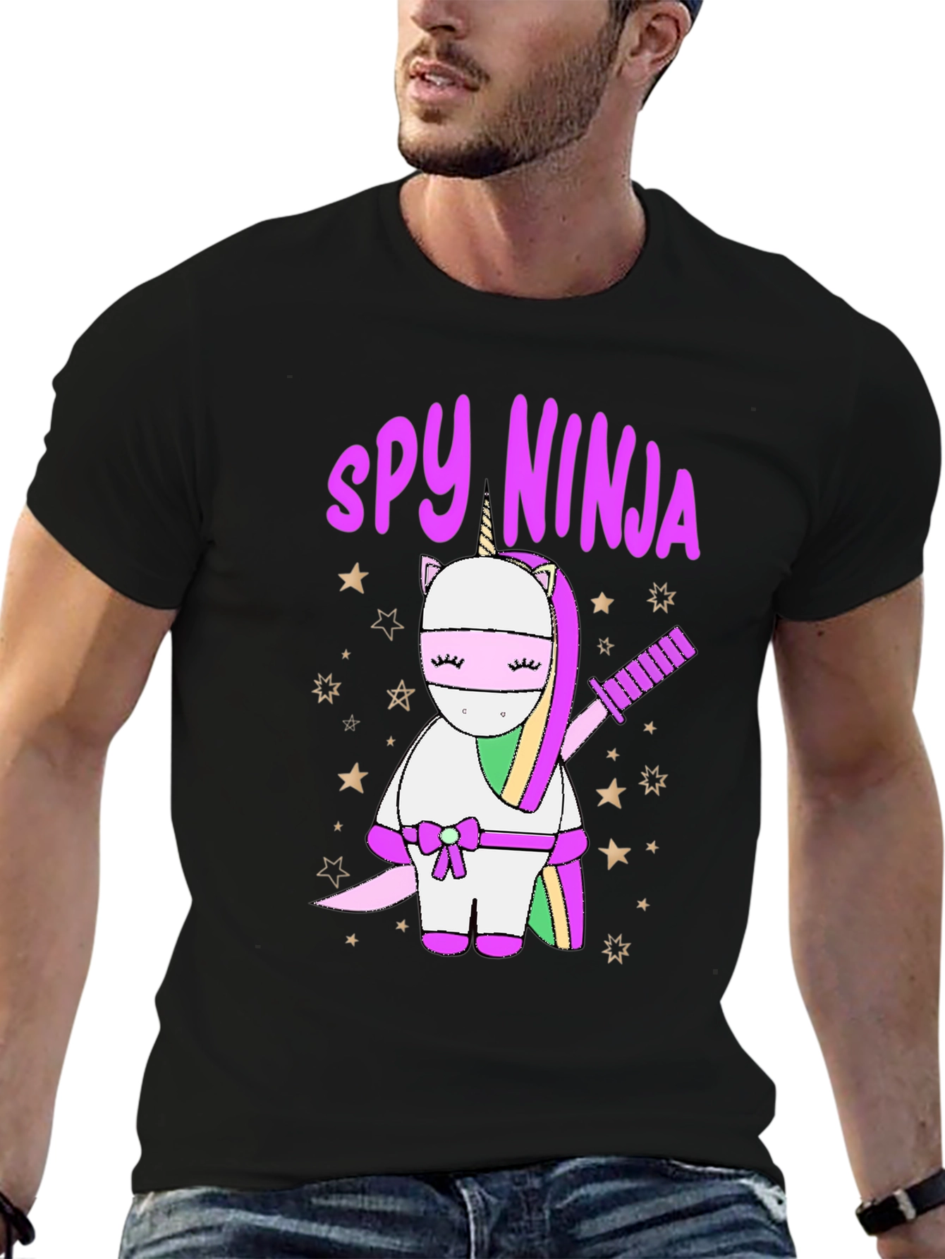 Spy Ninja Unicorn T-Shirt - Black
