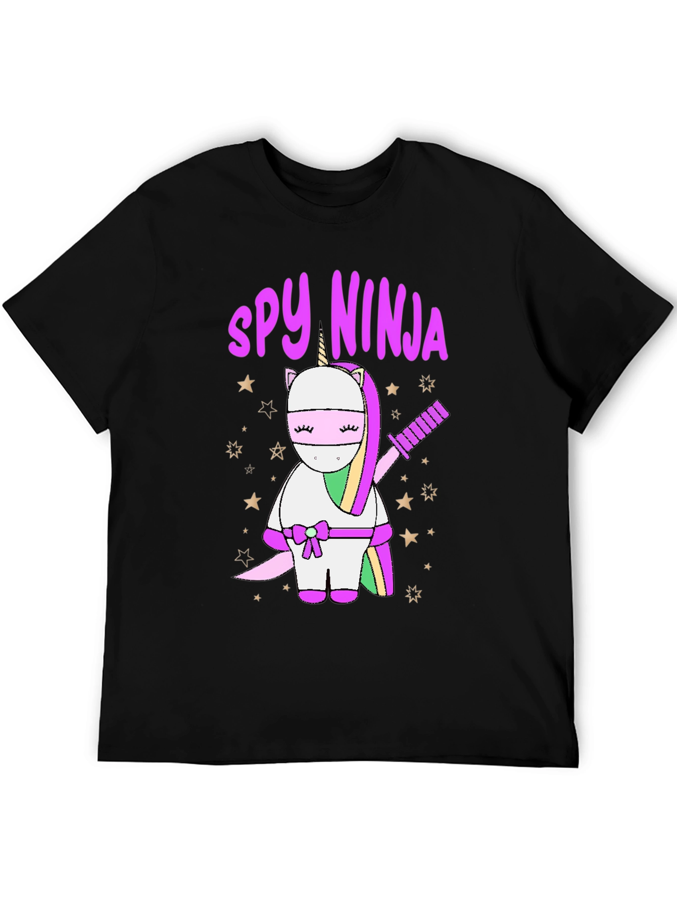 Spy Ninja Unicorn T-Shirt - Black