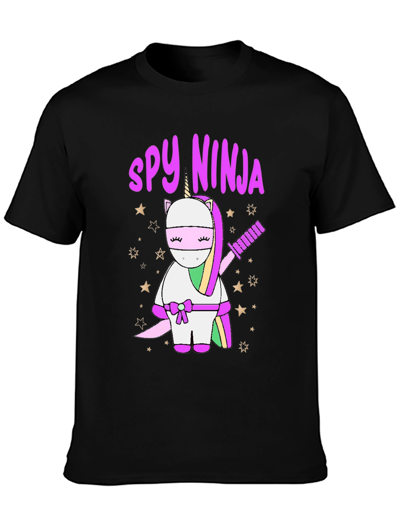 Spy Ninja Unicorn T-Shirt - Black
