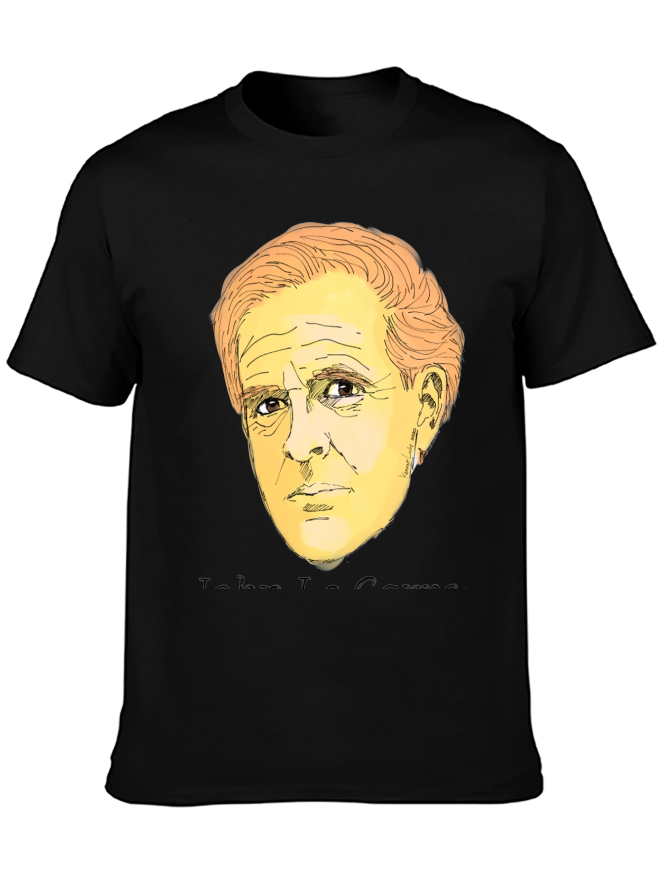 John Travolta Sketch Graphic Tee - Black