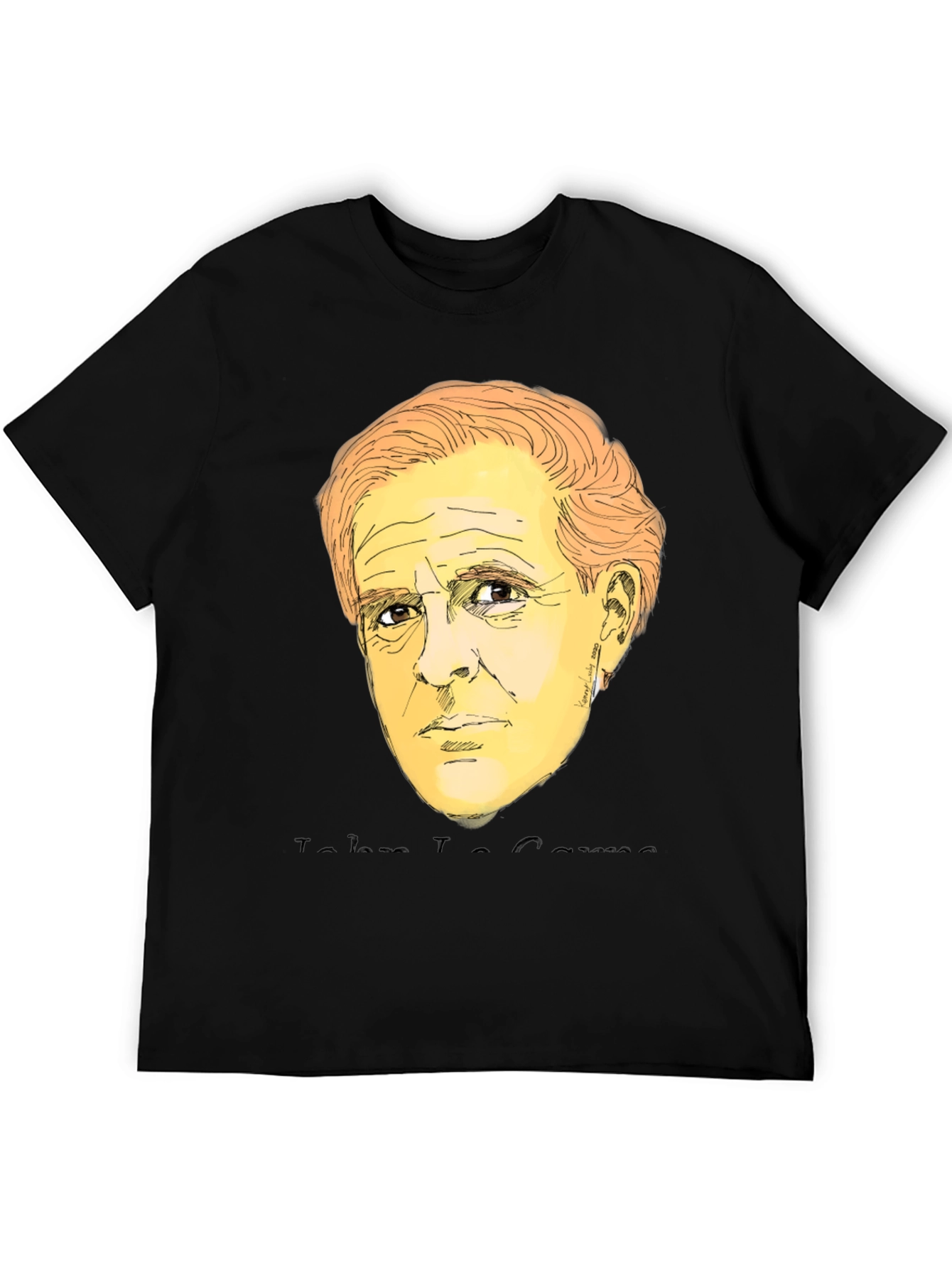 John Travolta Sketch Graphic Tee - Black