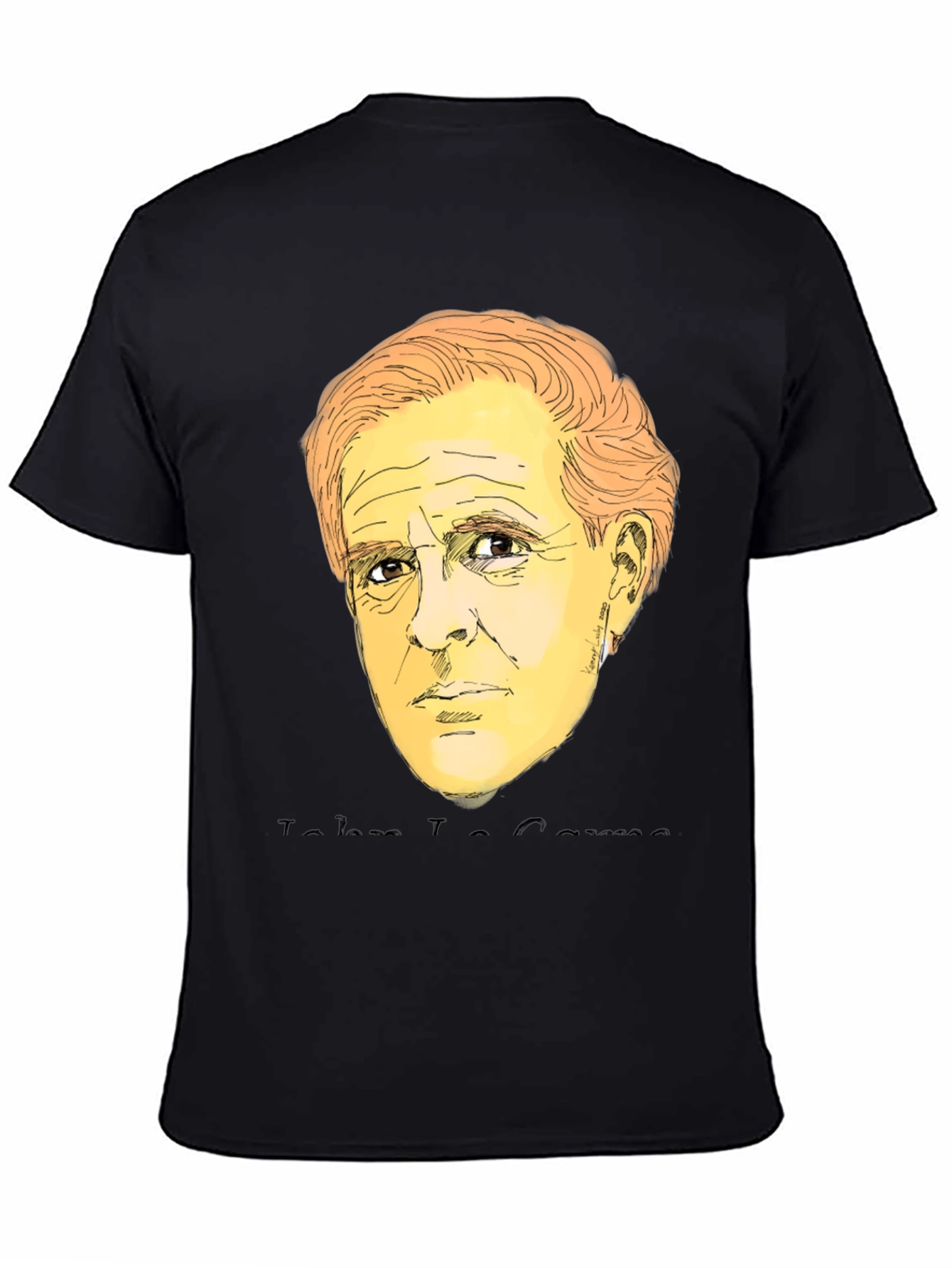 John Travolta Sketch Graphic Tee - Black