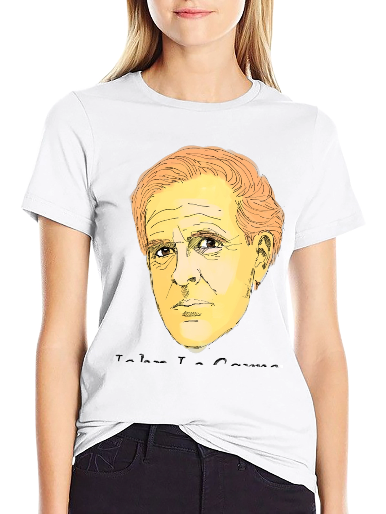 John Travolta Sketch Graphic Tee - Black