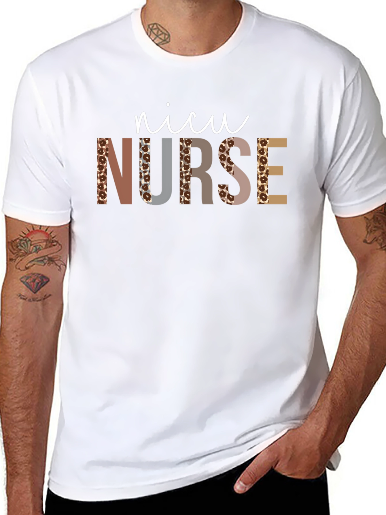 NICU Nurse Leopard Print T-Shirt