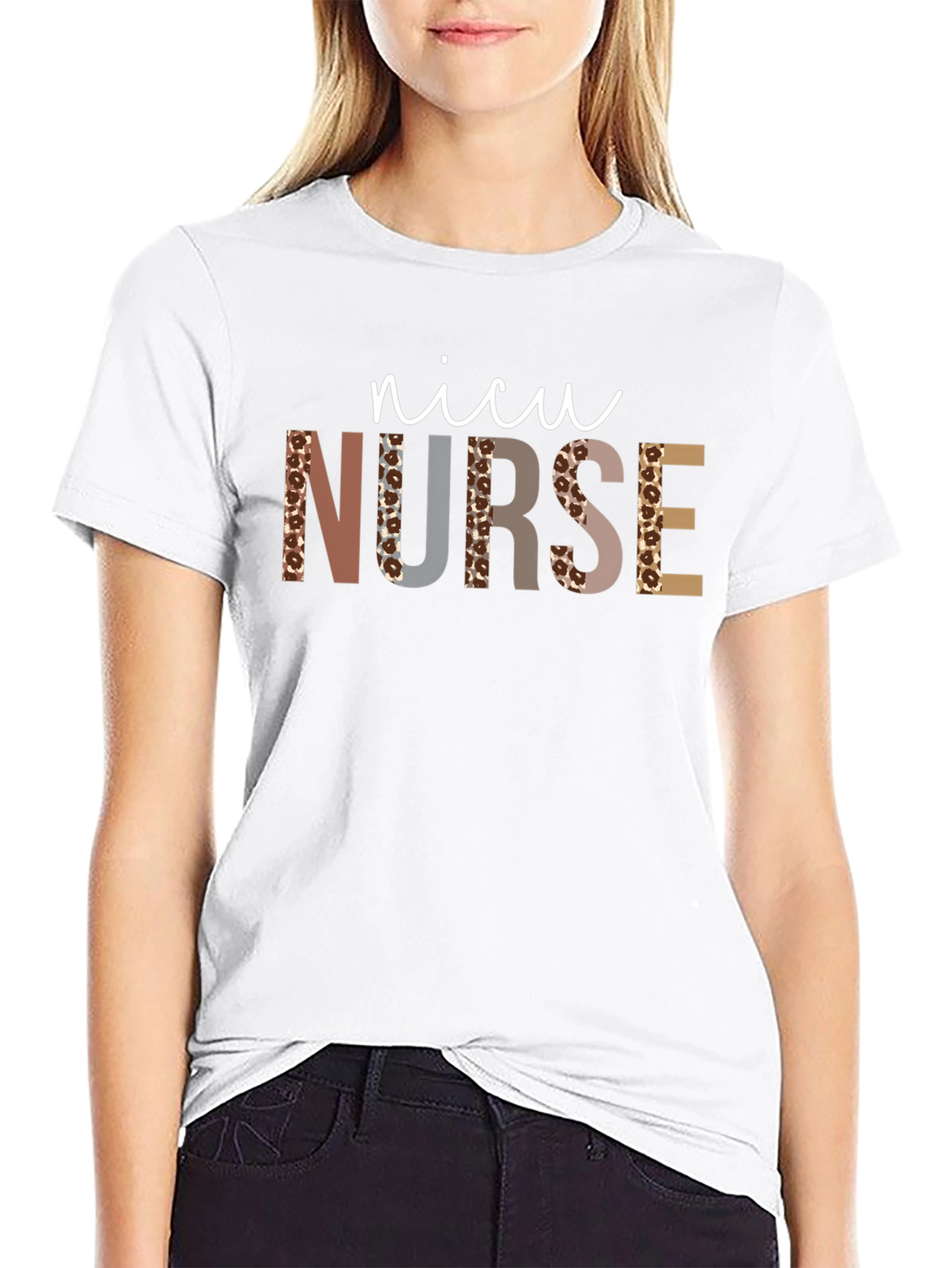 NICU Nurse Leopard Print T-Shirt