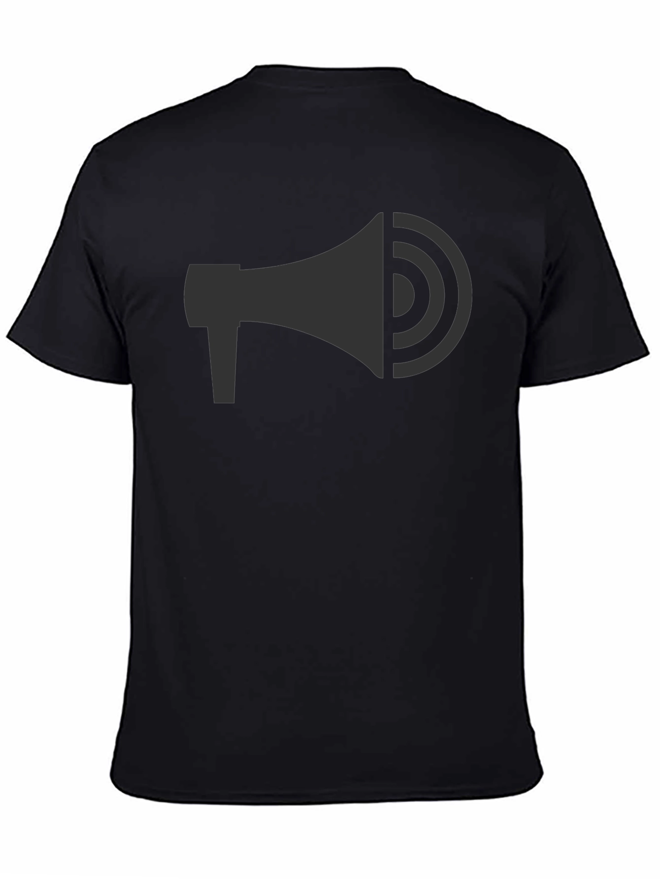 Megaphone Graphic Tee - Black Cotton