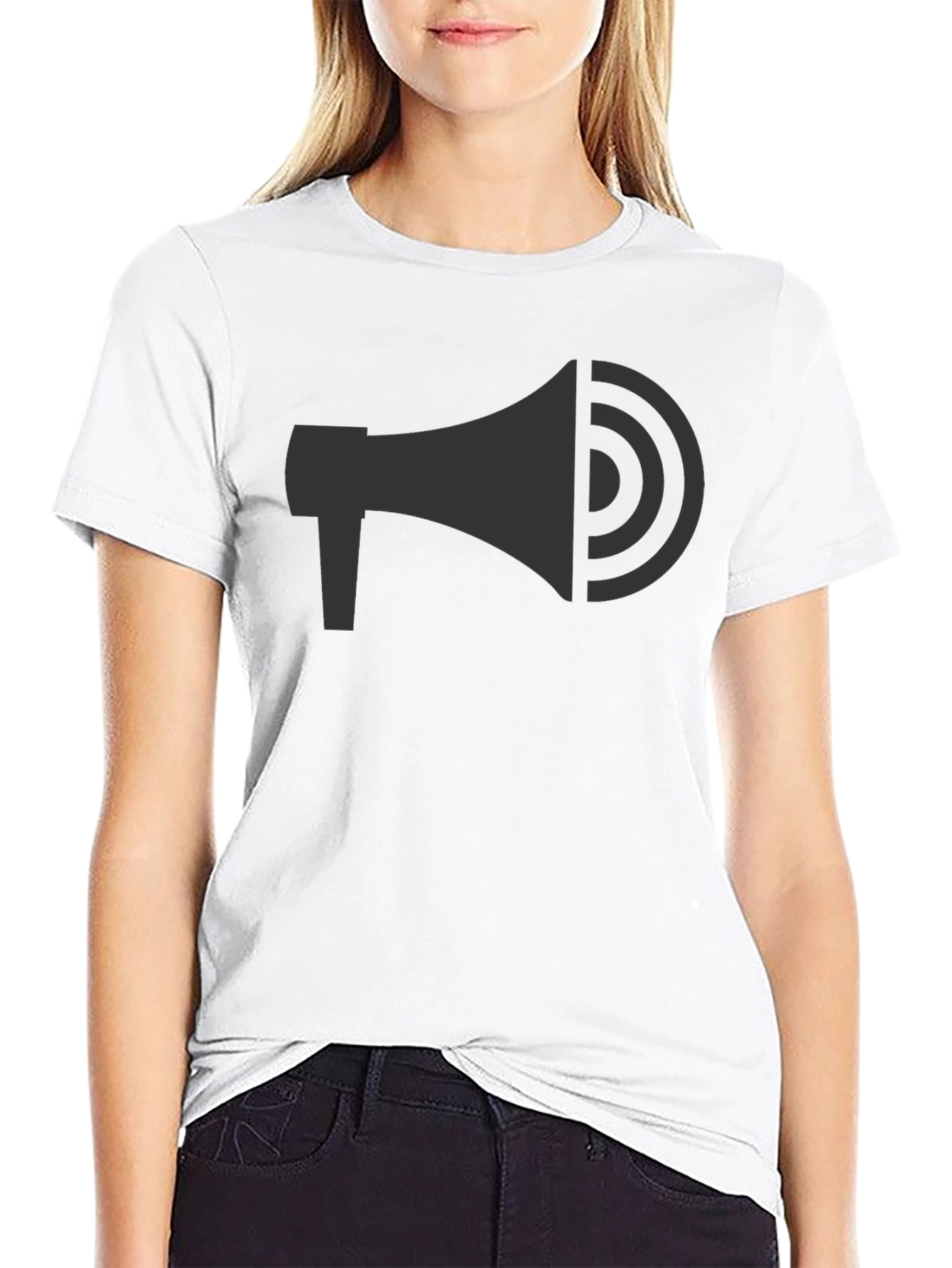 Megaphone Graphic Tee - Black Cotton