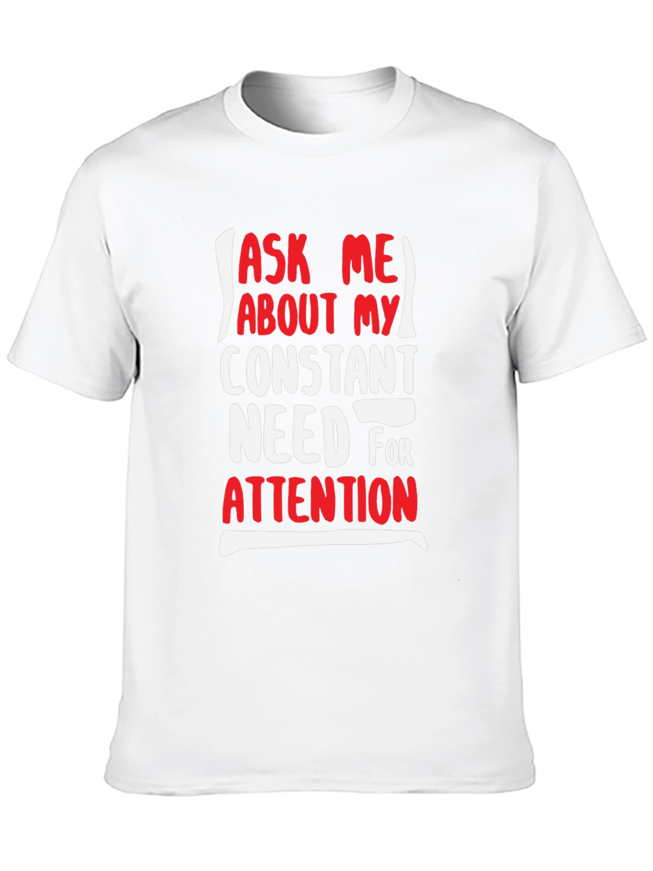 Attention Seeker Mens Black T-Shirt