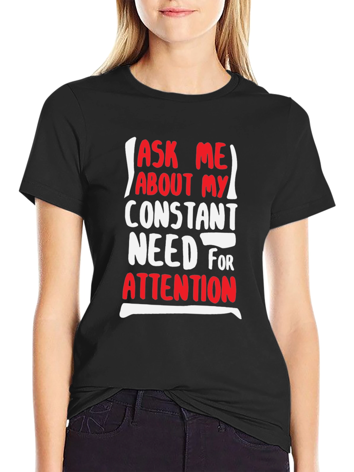 Attention Seeker Mens Black T-Shirt