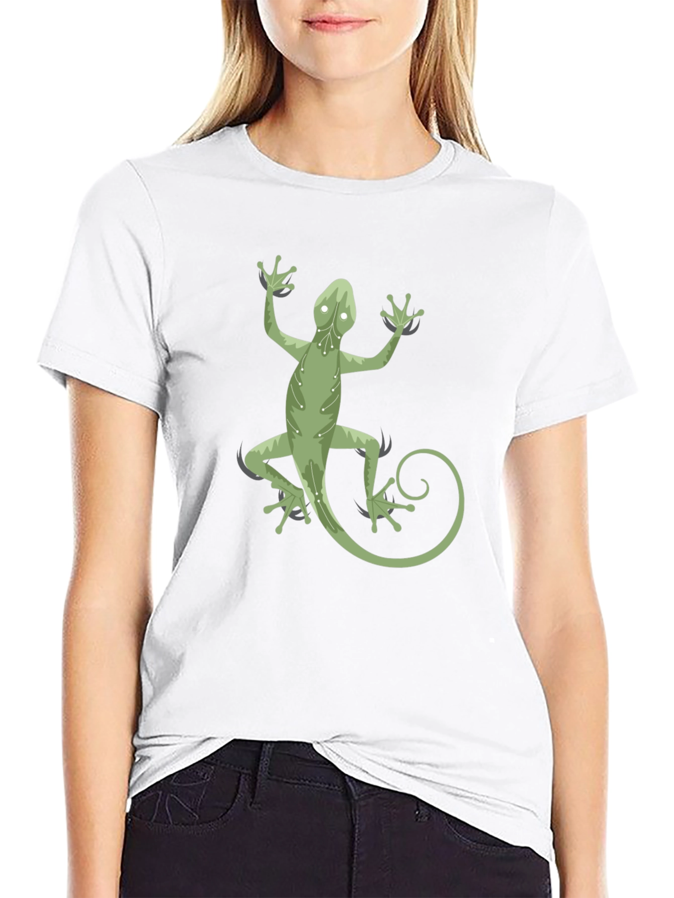 Lizard Graphic Black Tee - Cool Reptile Design!