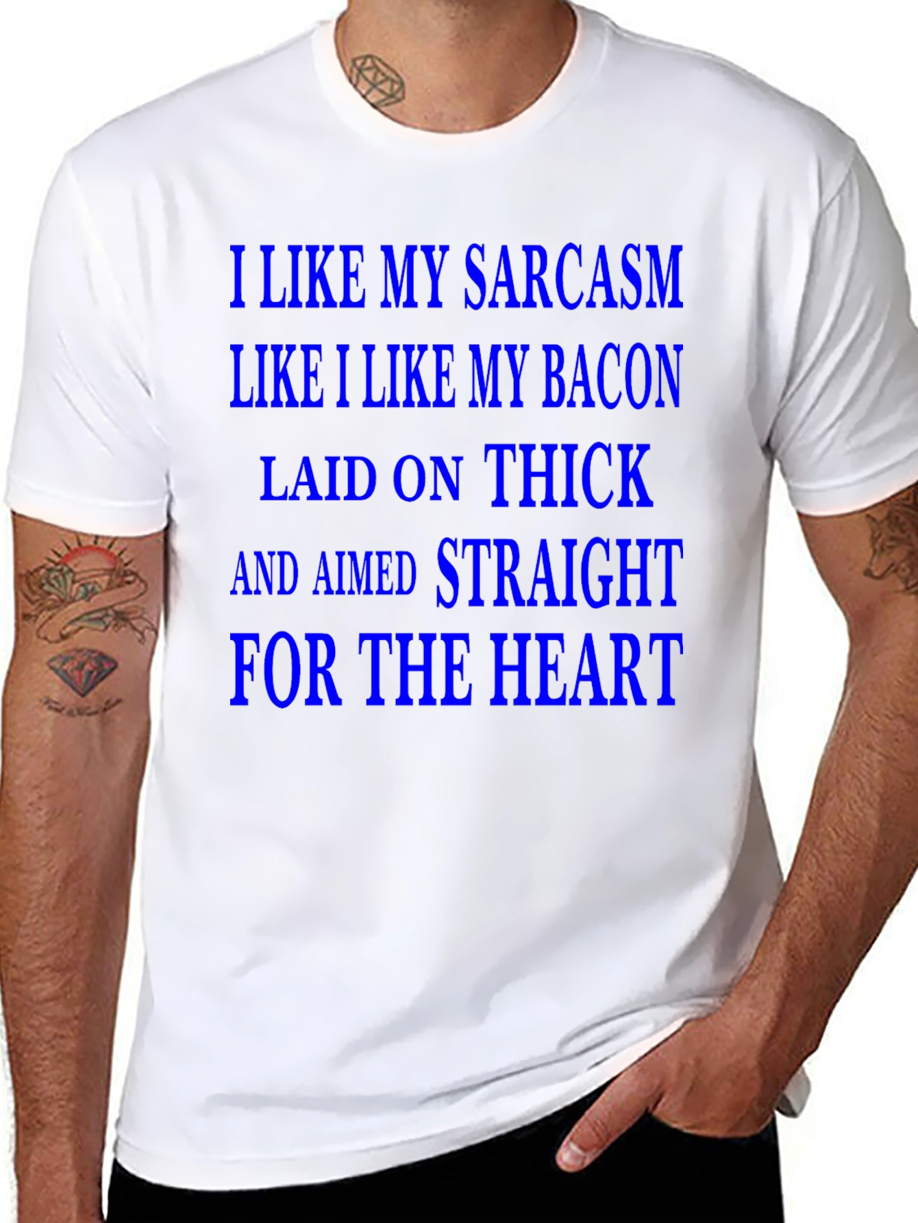 Sarcasm & Bacon T-Shirt - Laid on Thick!