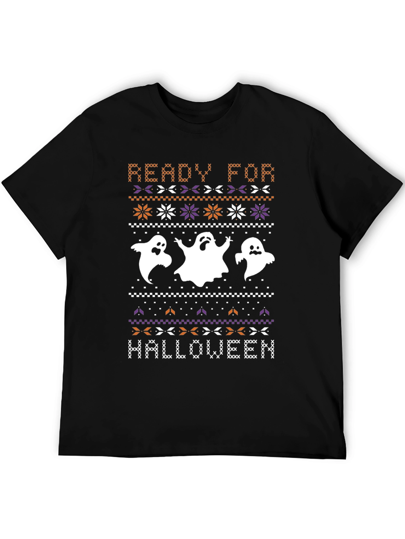 Ready for Halloween Ghost Pixel Art T-Shirt