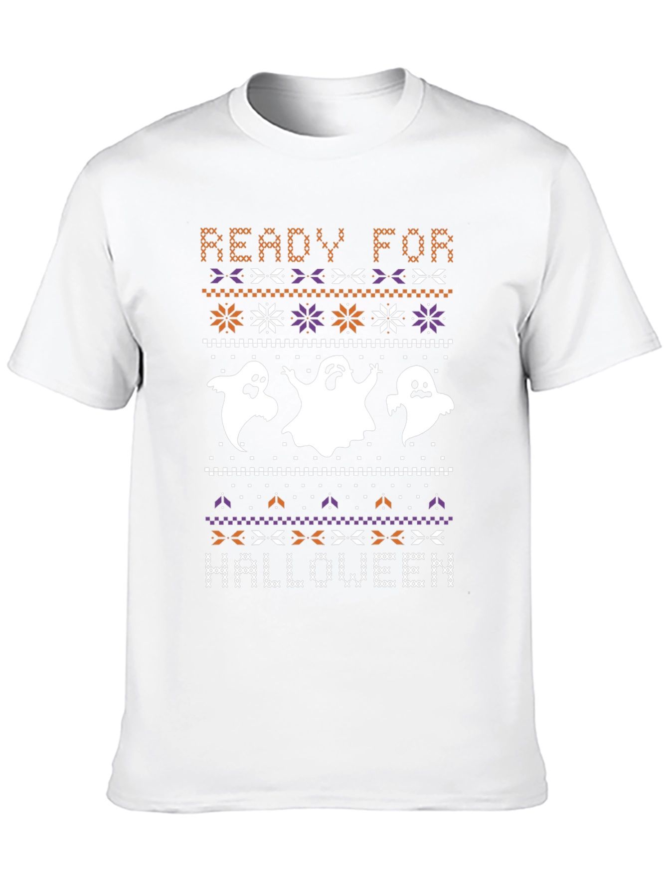 Ready for Halloween Ghost Pixel Art T-Shirt