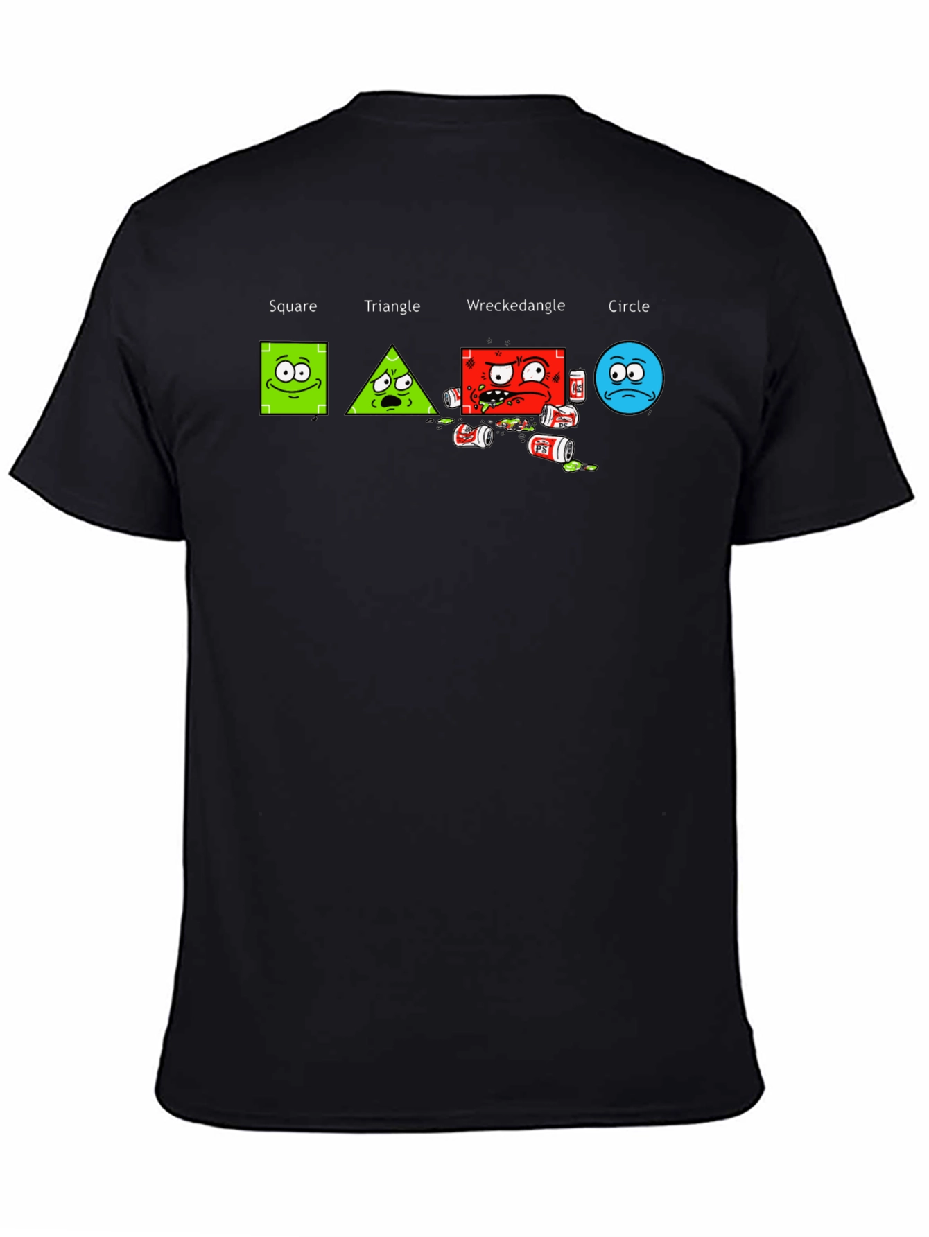 Shape Antics Graphic T-Shirt: Square Triangle Wreckedangle Circle