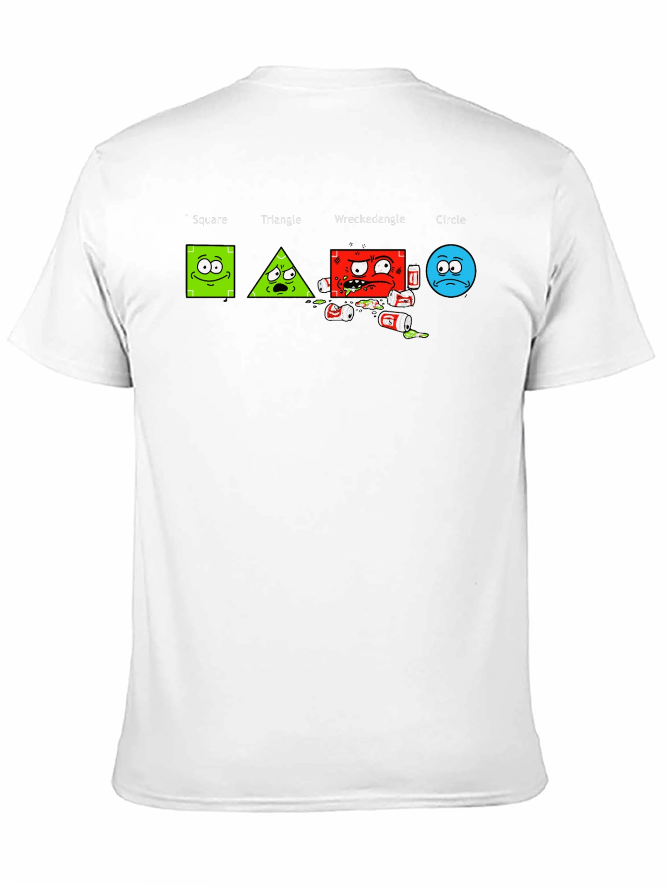 Shape Antics Graphic T-Shirt: Square Triangle Wreckedangle Circle