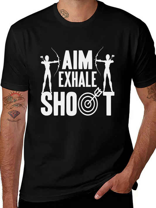 Archery T-Shirt: Aim Exhale Shoot Graphic Tee