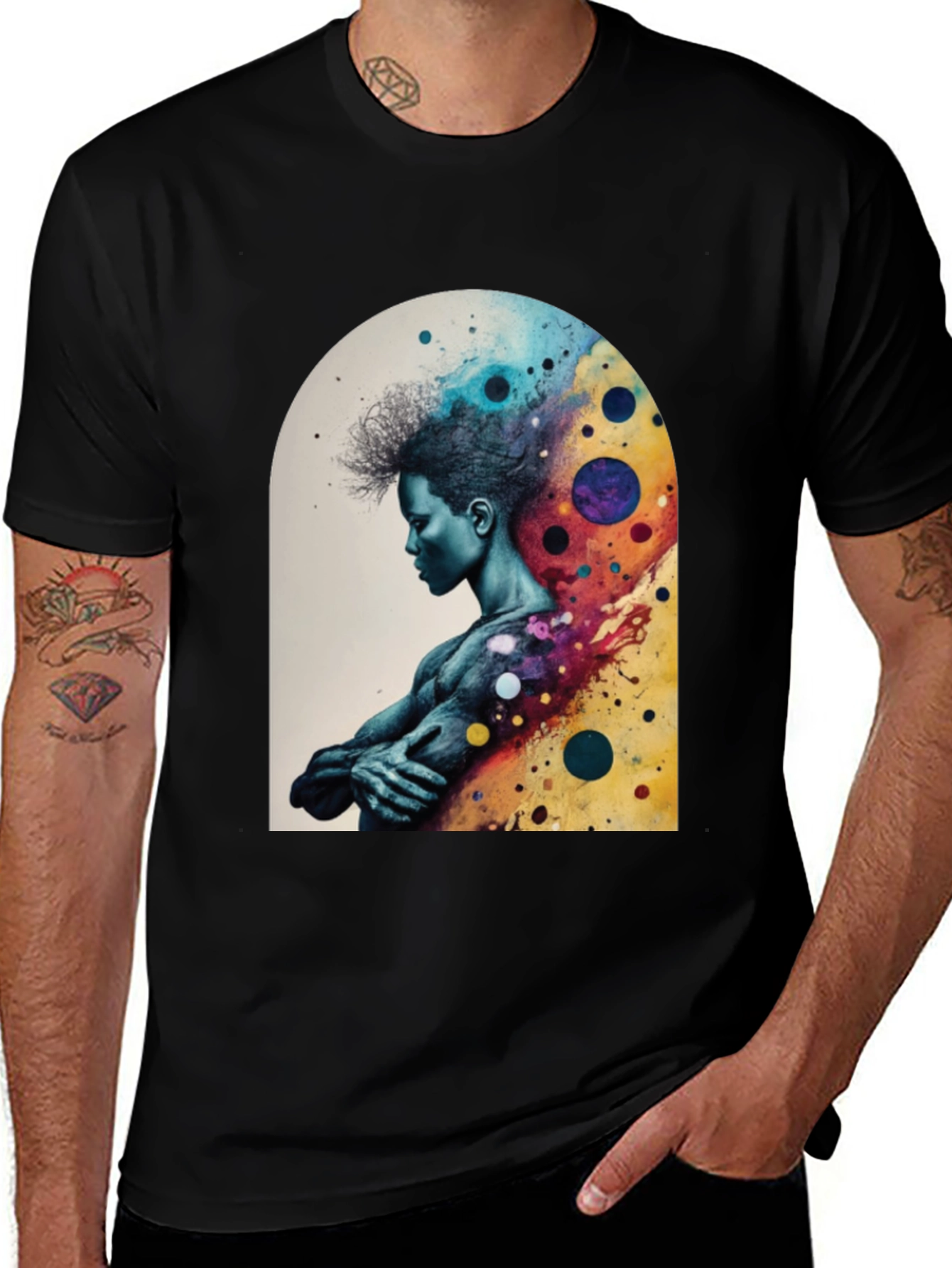 Abstract Man Graphic Tee - Stylish Comfort