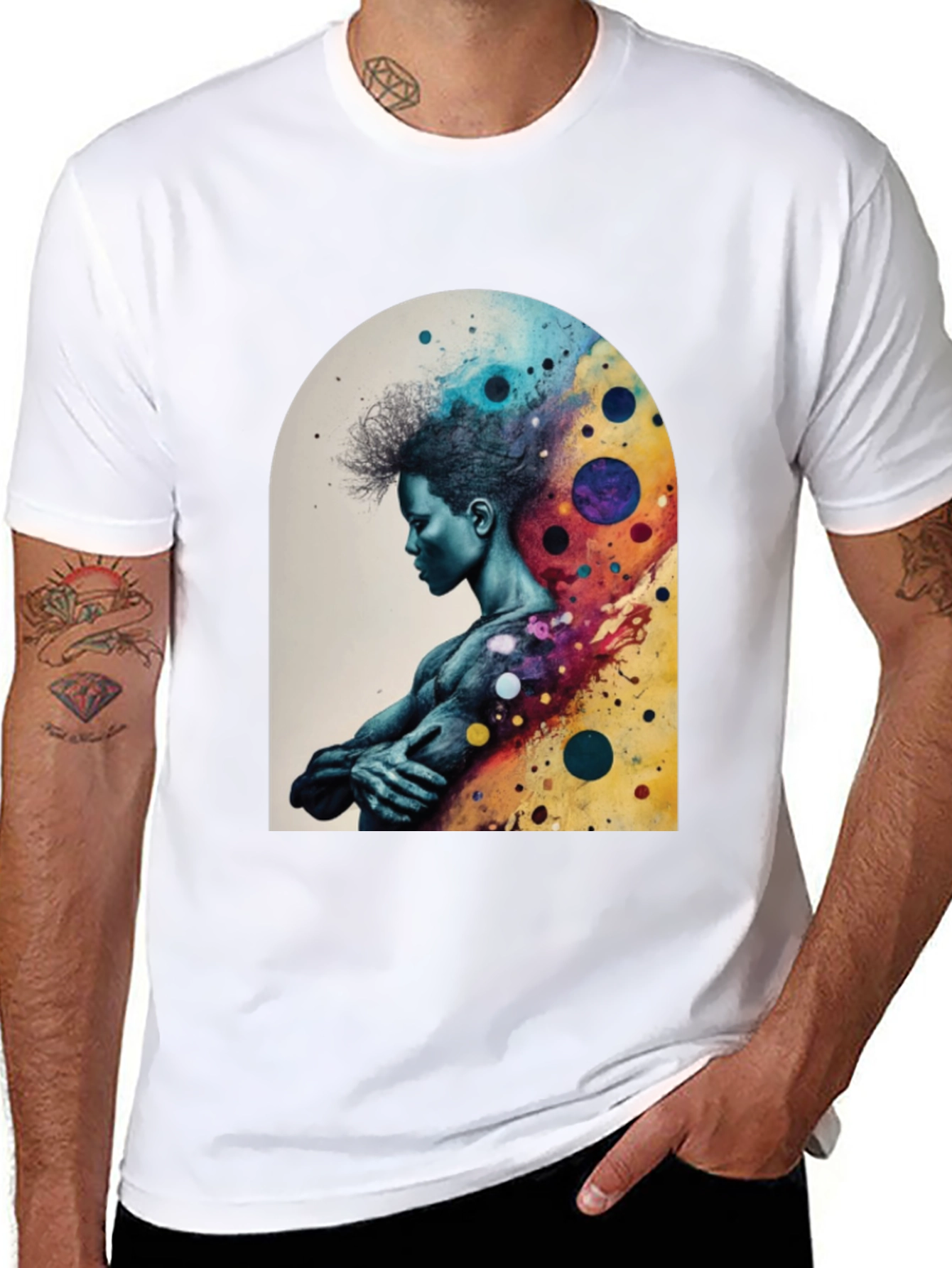 Abstract Man Graphic Tee - Stylish Comfort