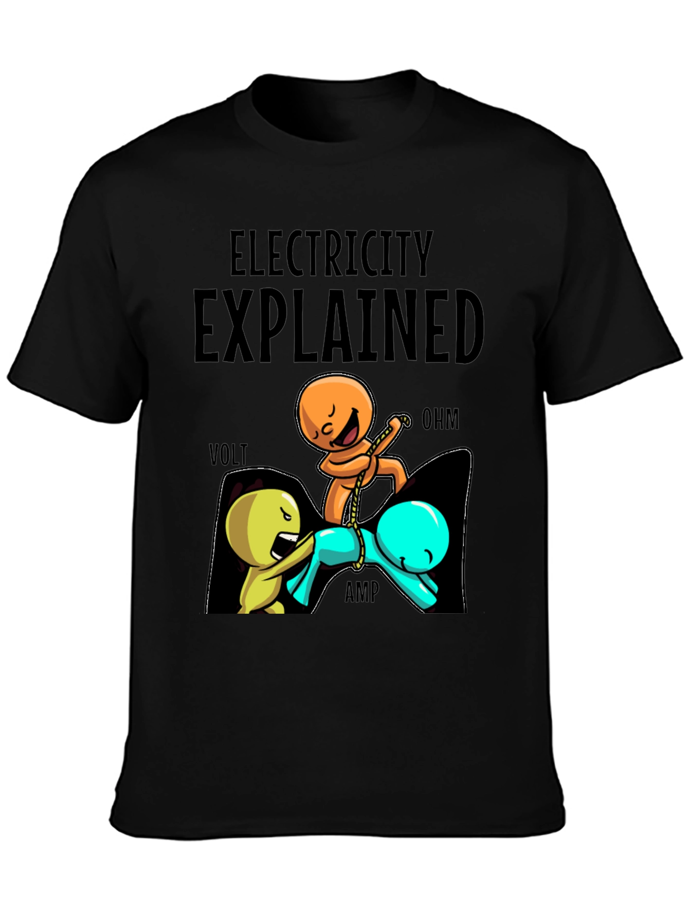 Electricity Explained Funny Graphic T-Shirt