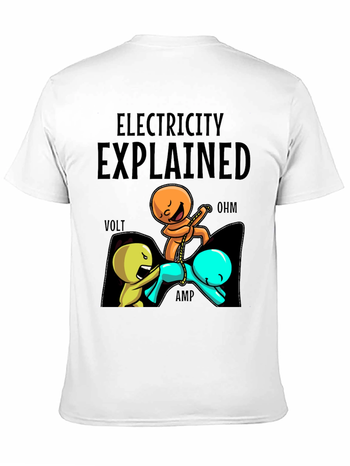Electricity Explained Funny Graphic T-Shirt