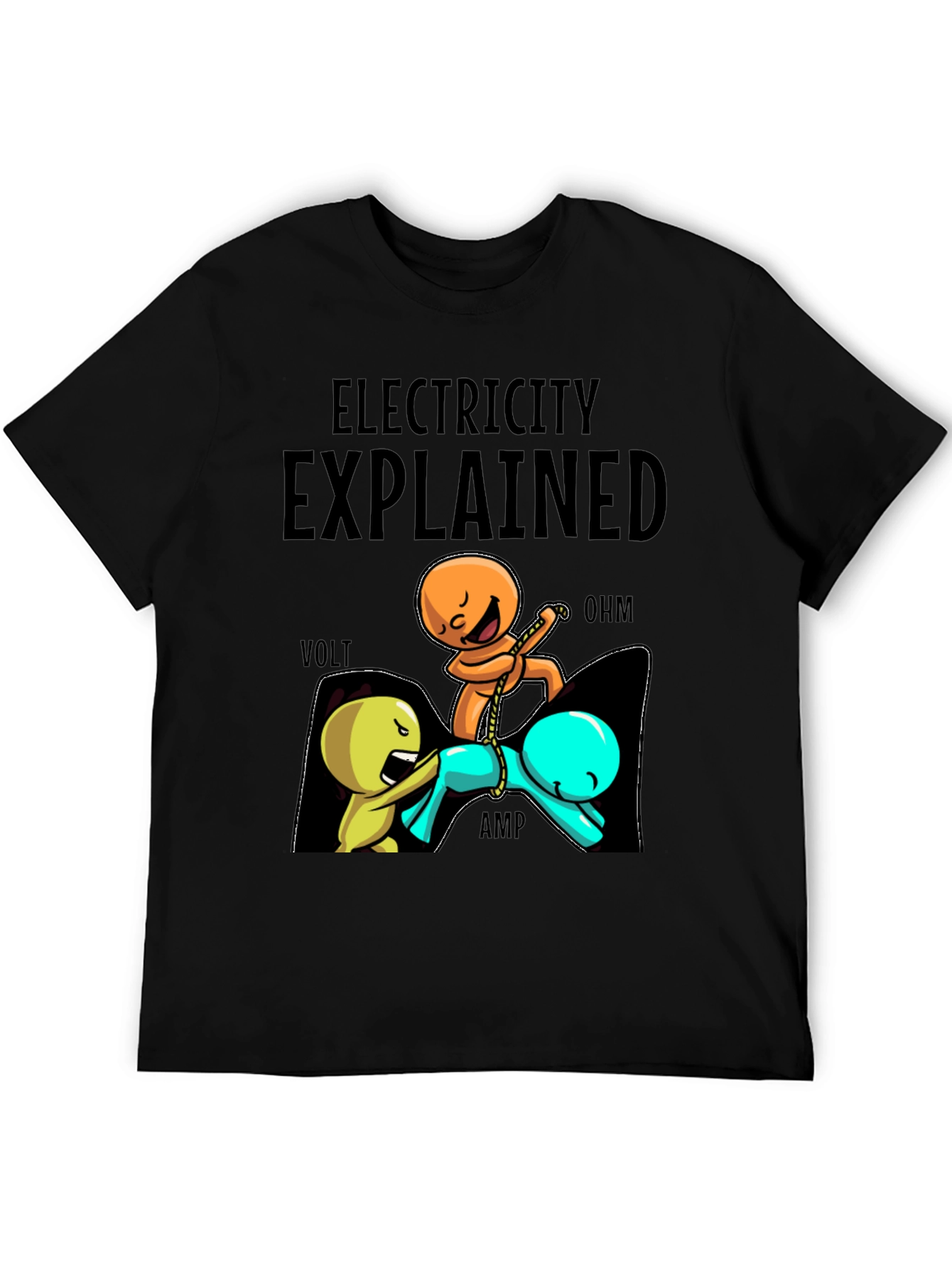 Electricity Explained Funny Graphic T-Shirt