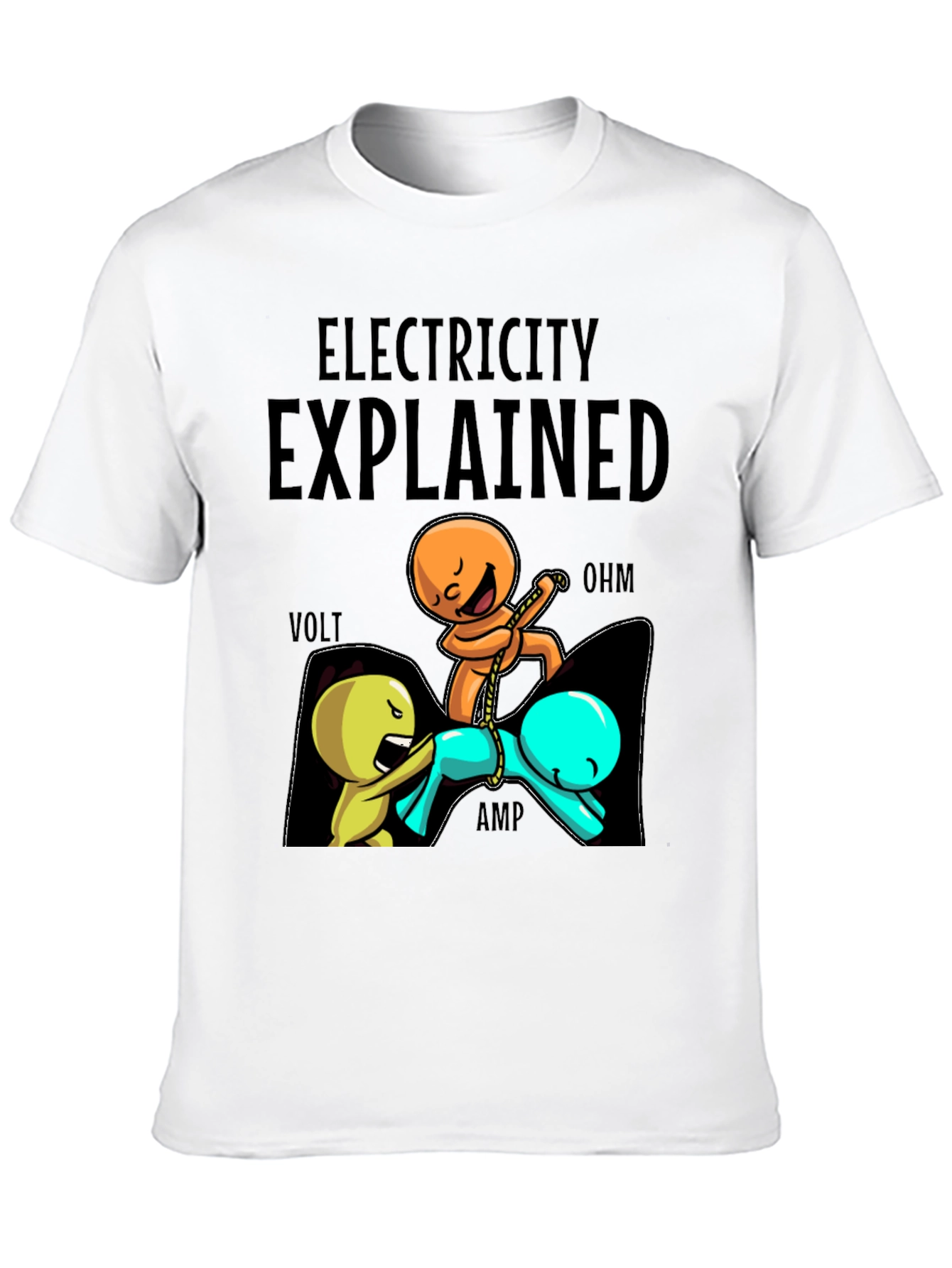 Electricity Explained Funny Graphic T-Shirt