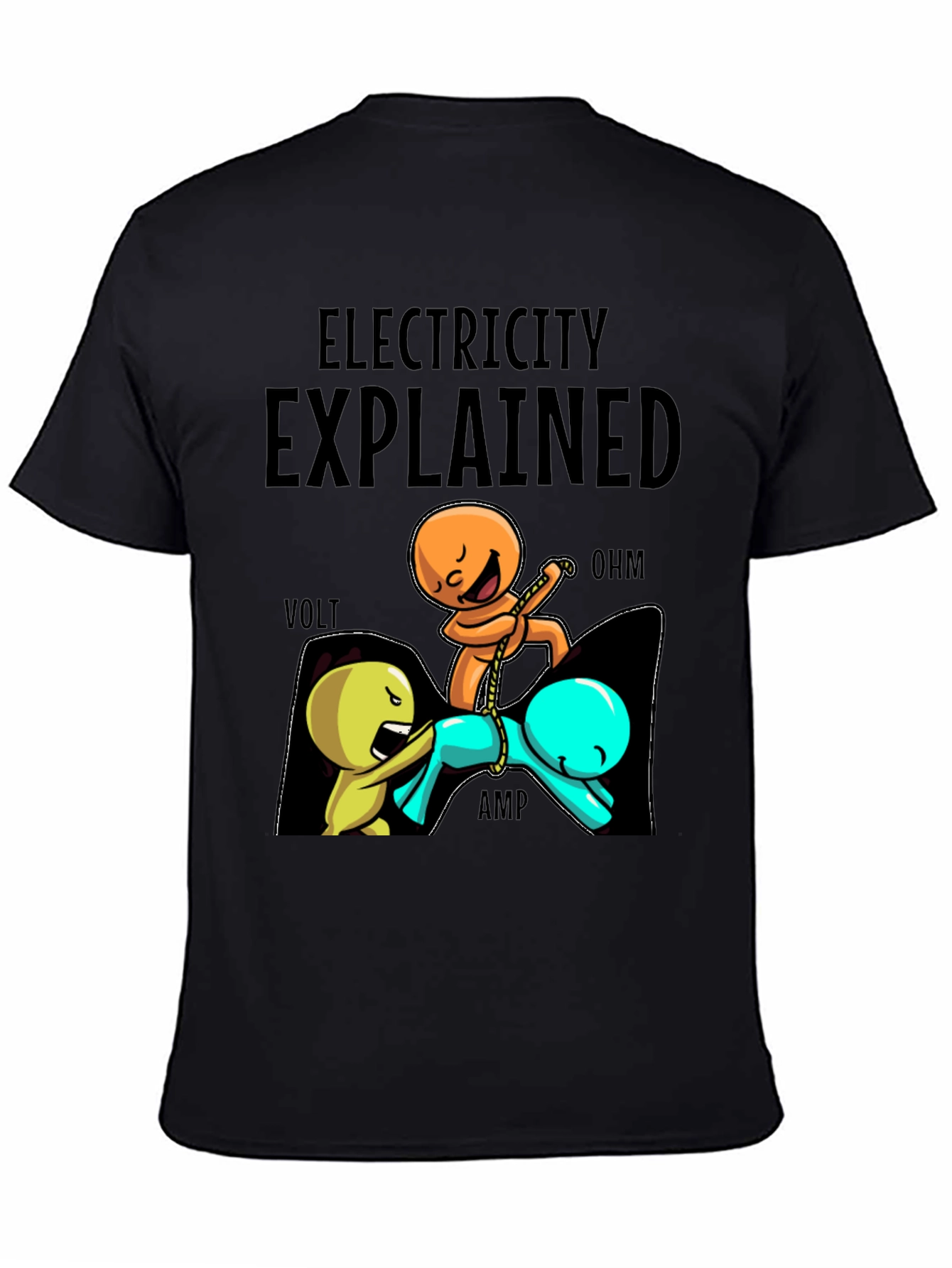 Electricity Explained Funny Graphic T-Shirt