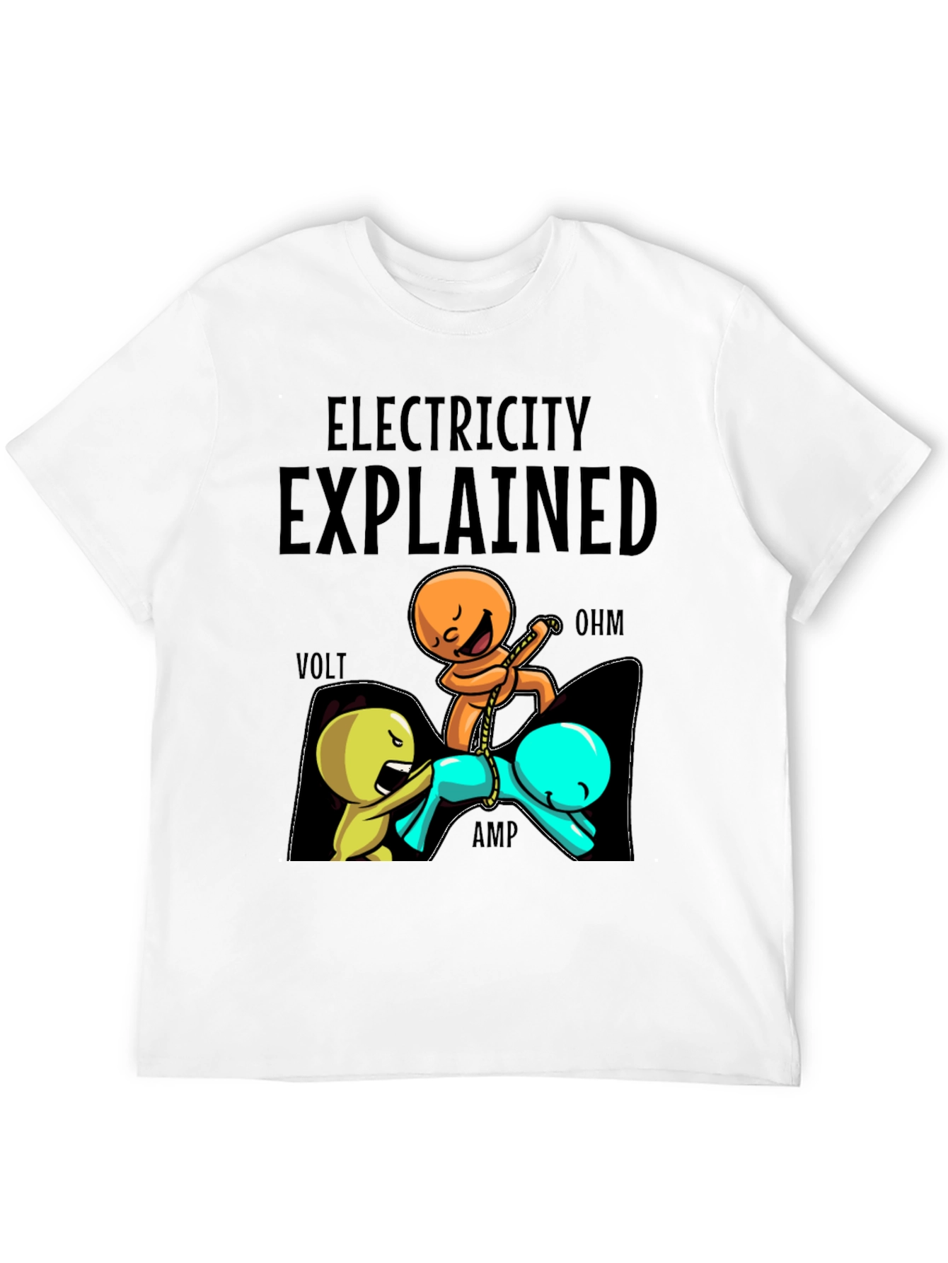 Electricity Explained Funny Graphic T-Shirt