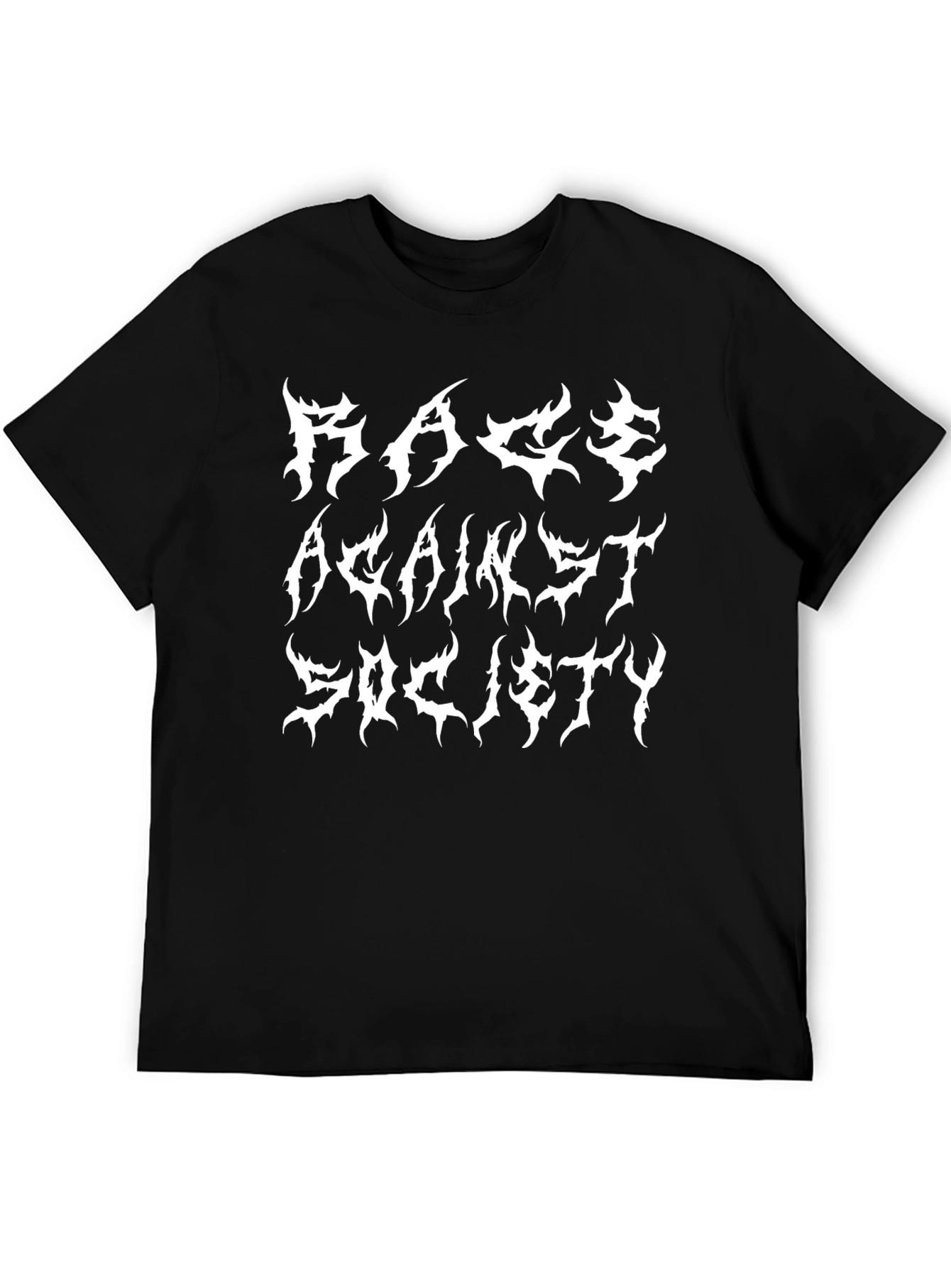 Rage Against Society Black Graphic Tee