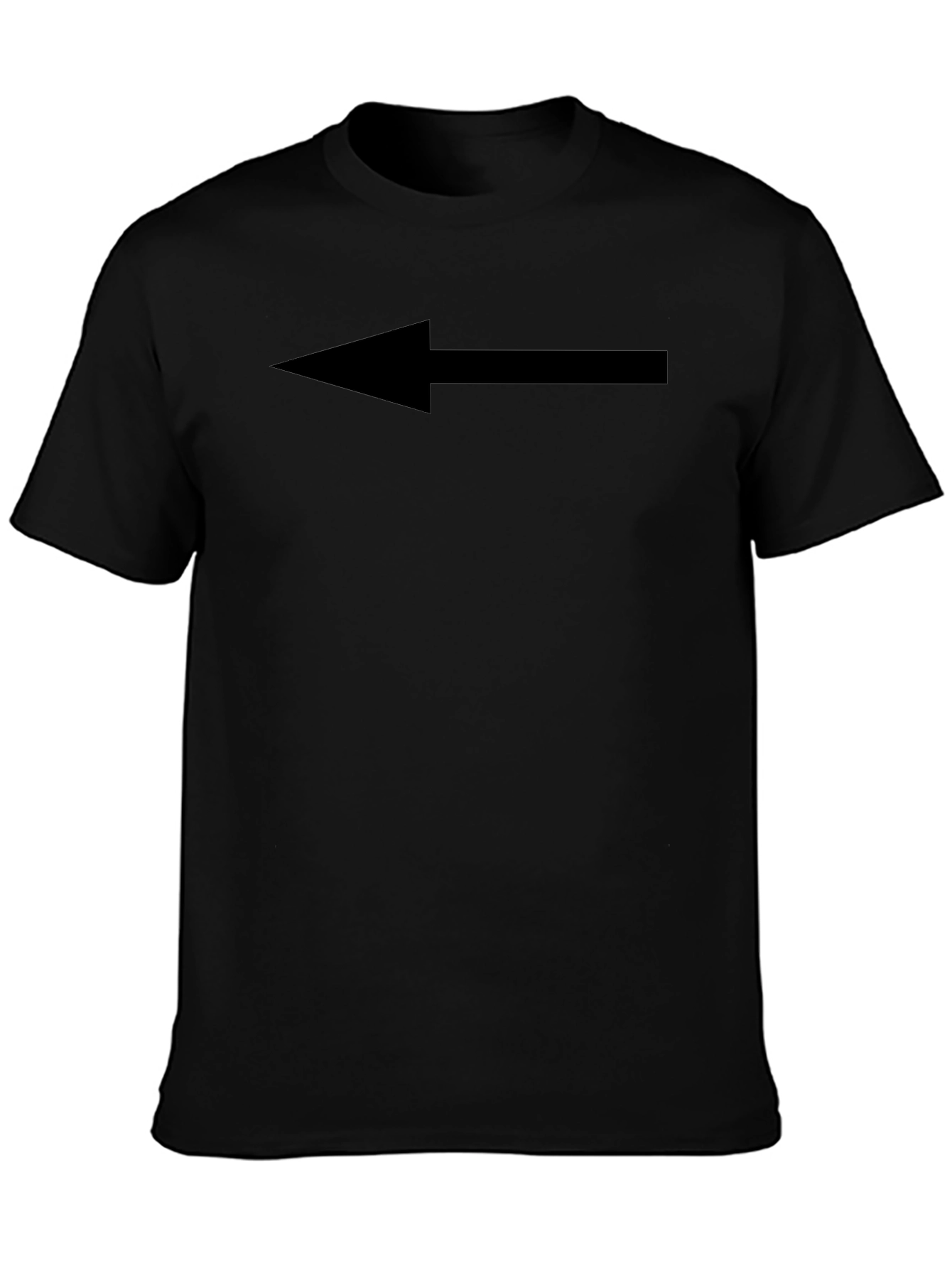 Arrow Pointing Left Black T-Shirt