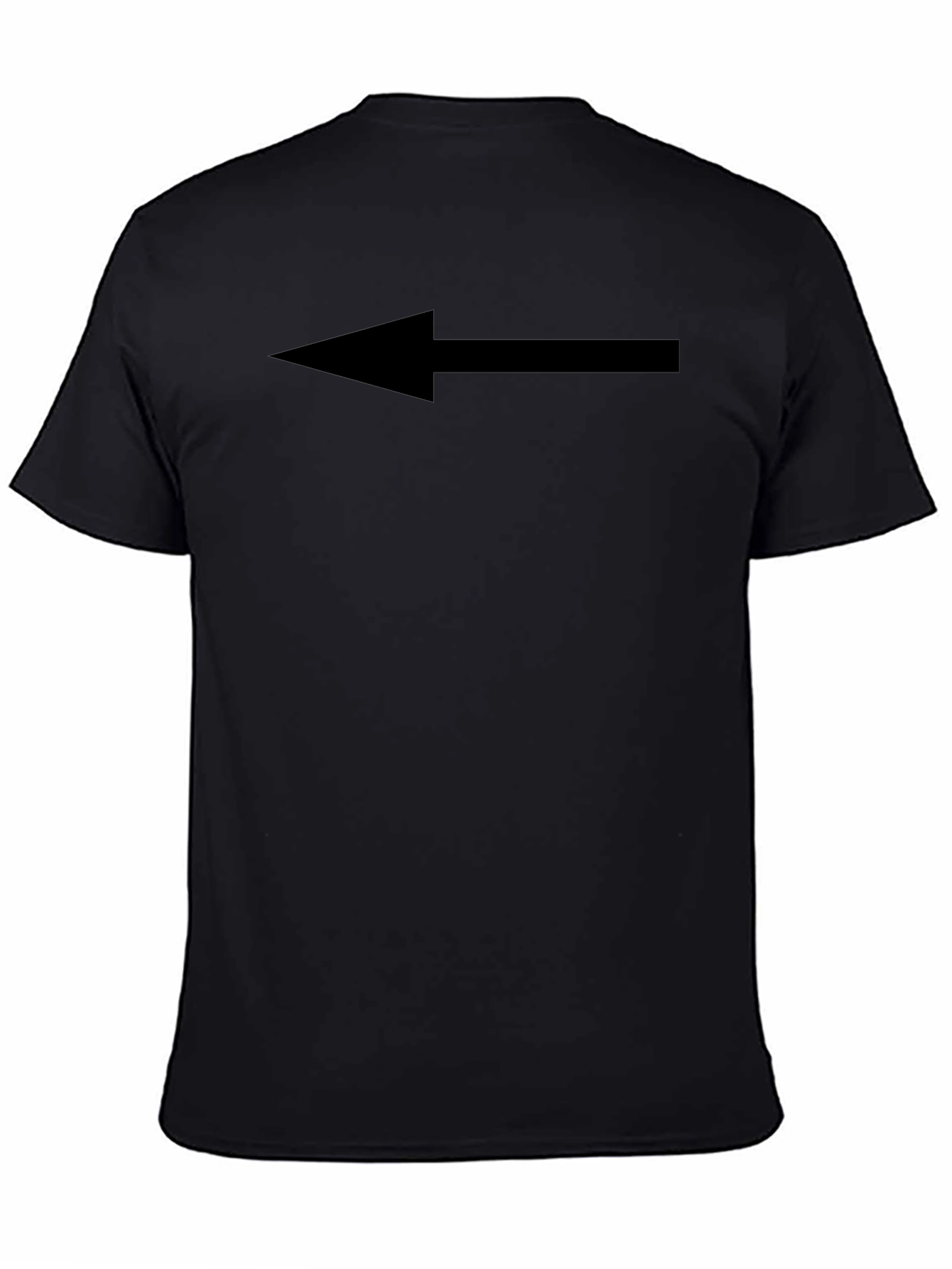 Arrow Pointing Left Black T-Shirt