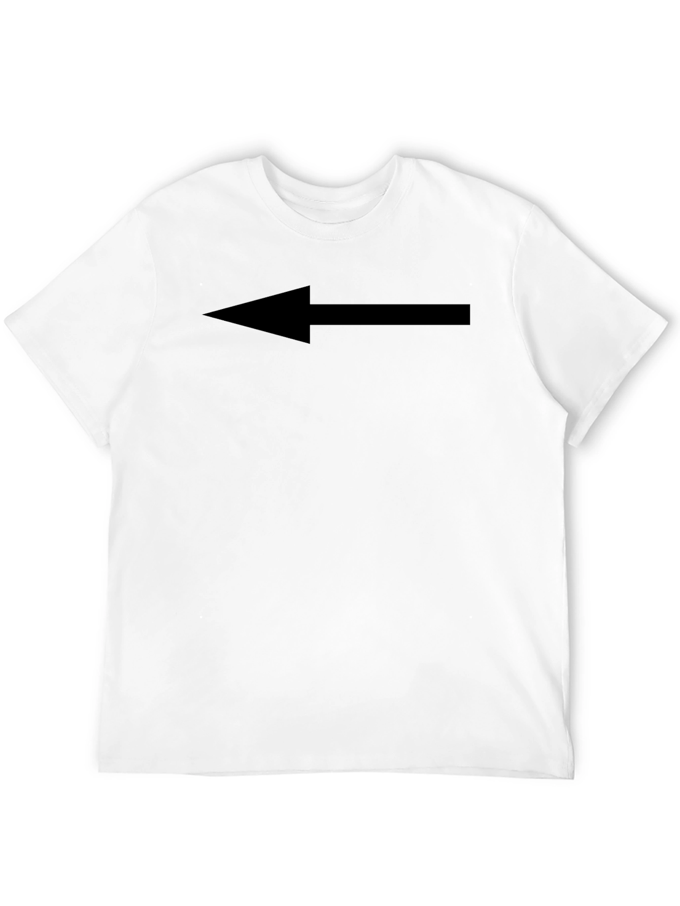 Arrow Pointing Left Black T-Shirt