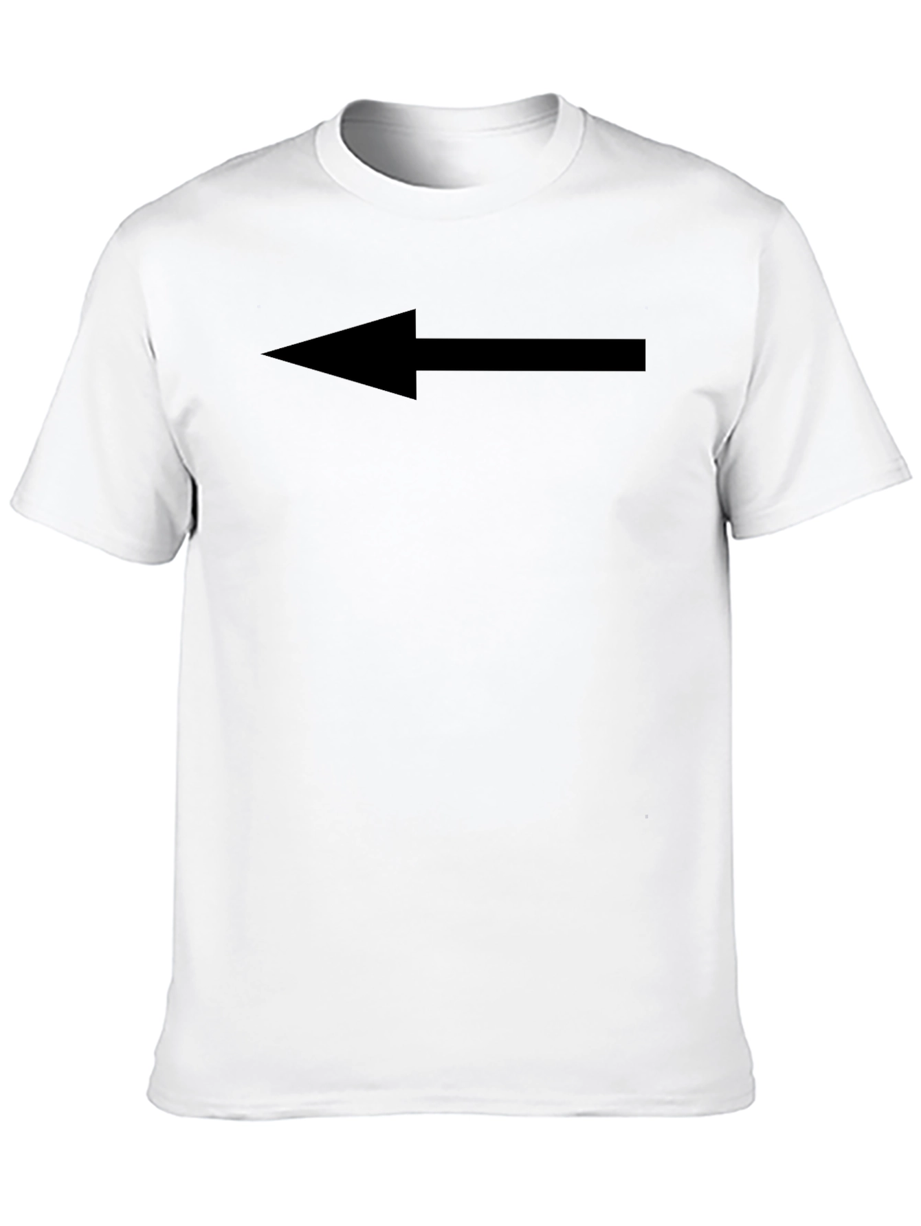 Arrow Pointing Left Black T-Shirt