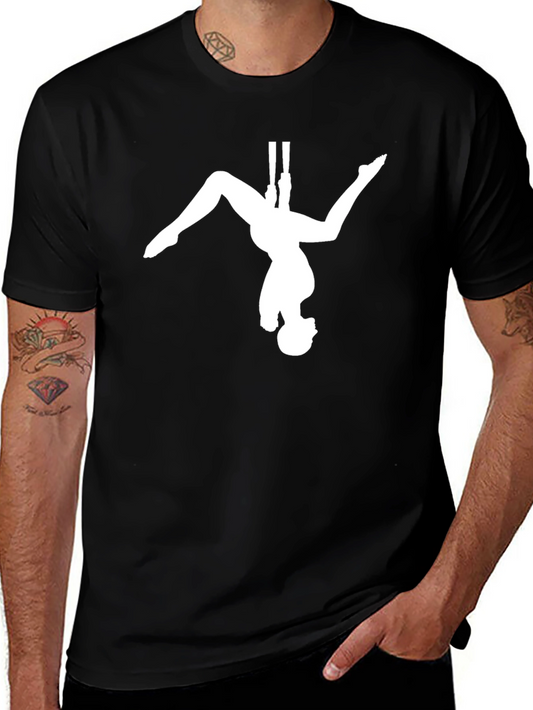 Aerial Silks Black T-Shirt - Circus Arts Tee