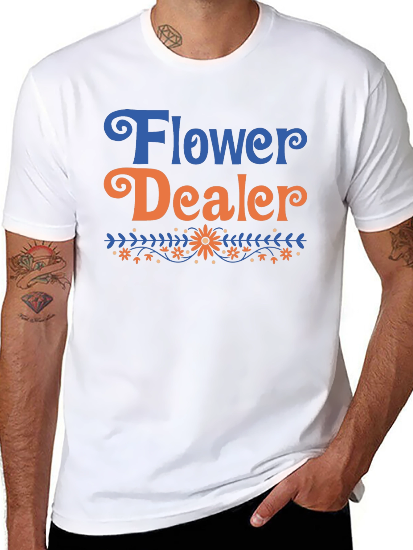 Flower Dealer T-Shirt - Floral Design